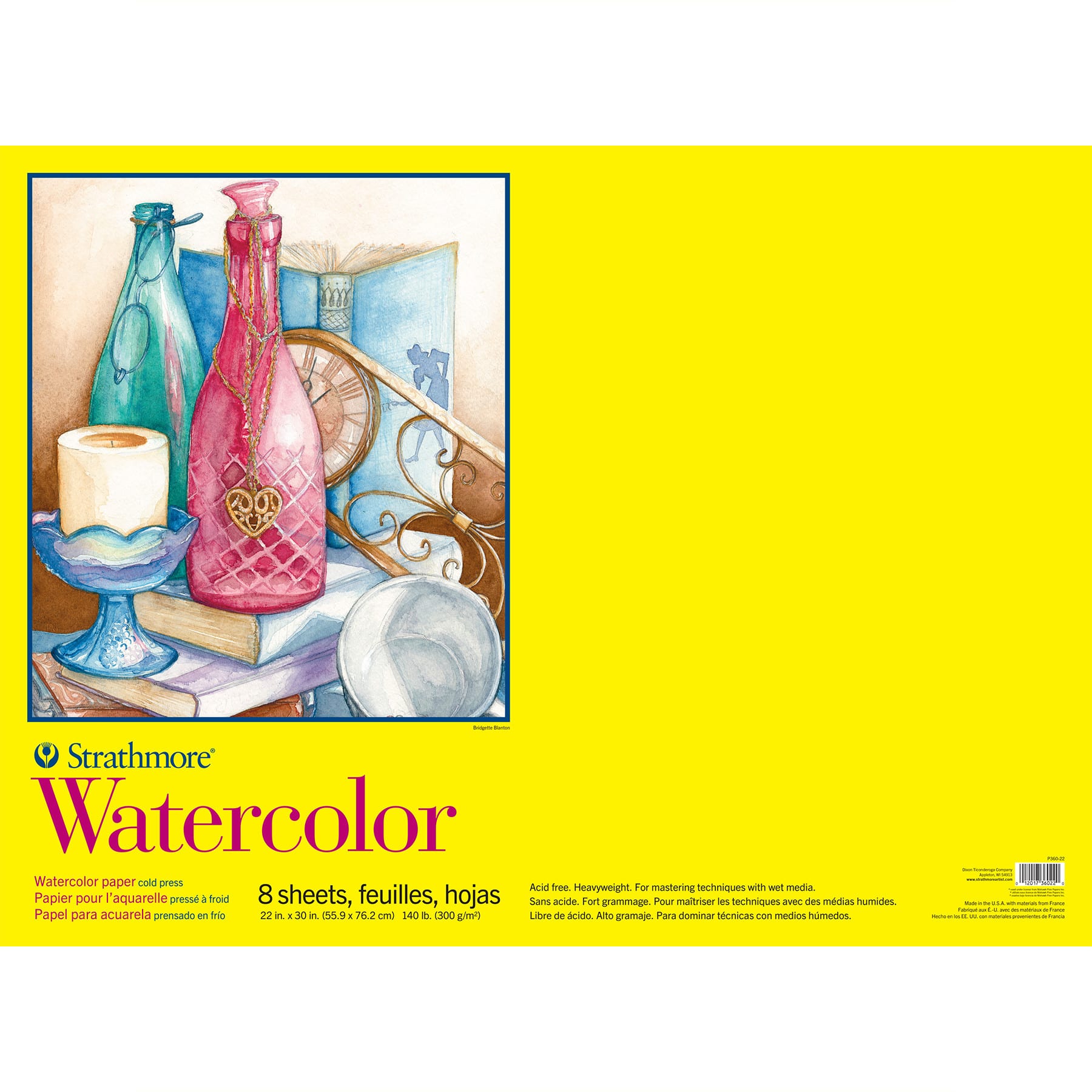 Strathmore® 300 Series Watercolor Wire Binding Paper Pad, 8 Sheets
