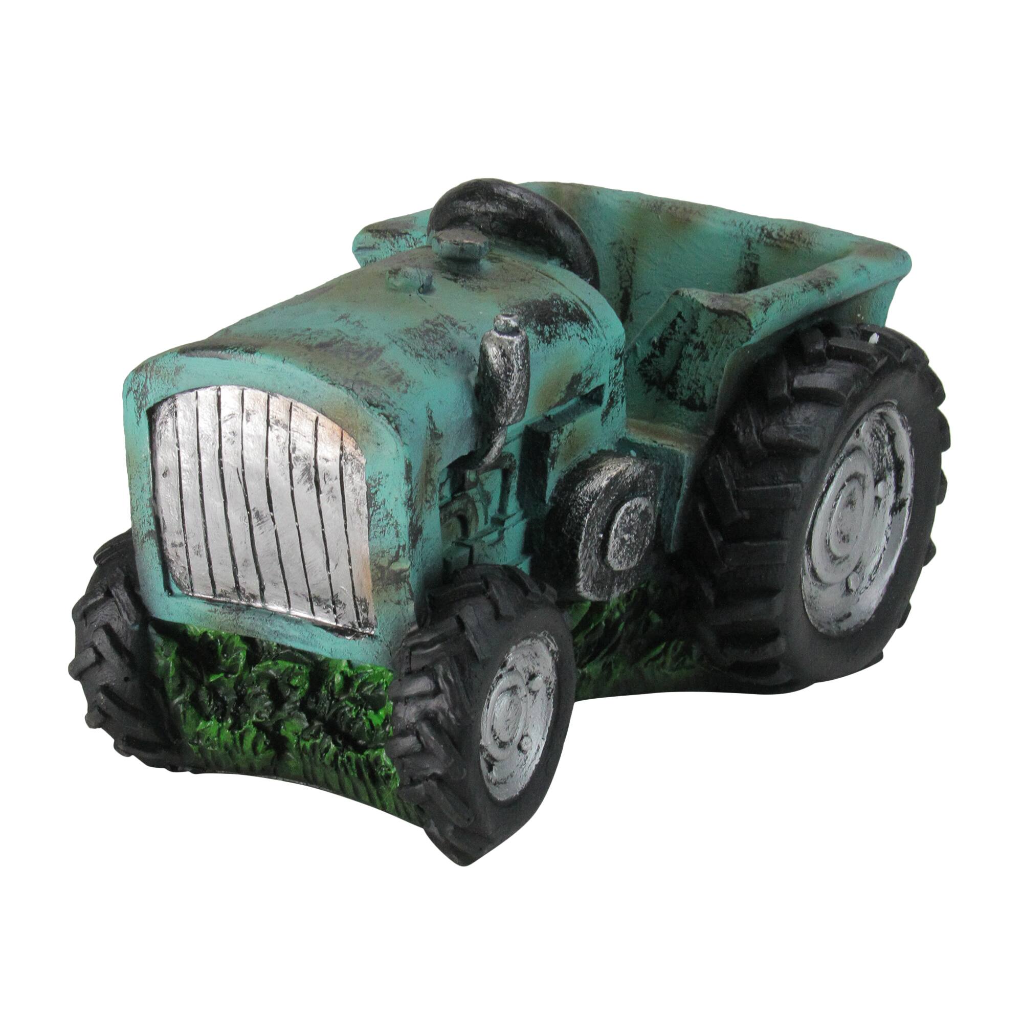 12.25" Distressed Tractor Patio Planter