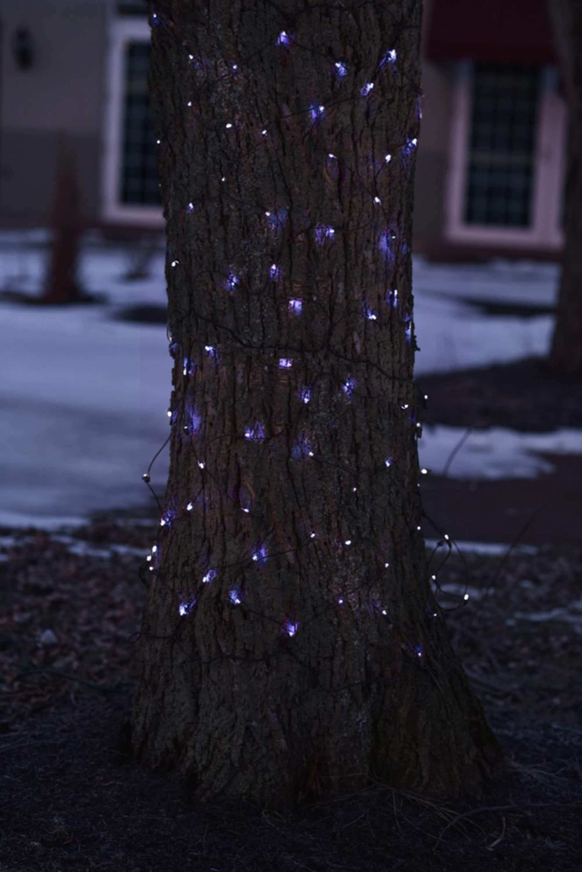 Pre-Lit Blue LED Christmas Lights Net-Style Tree Trunk Wrap