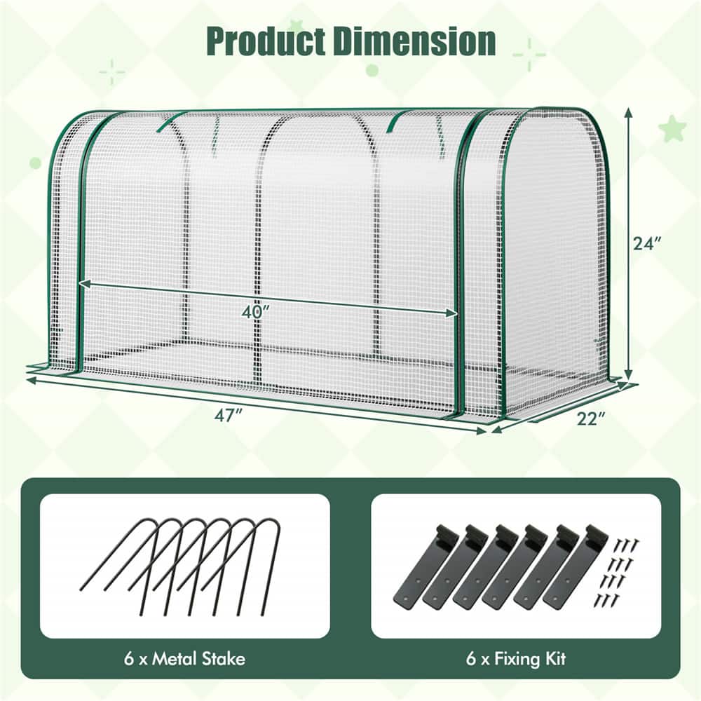 Costway Portable Mini Tunnel Greenhouse Kit