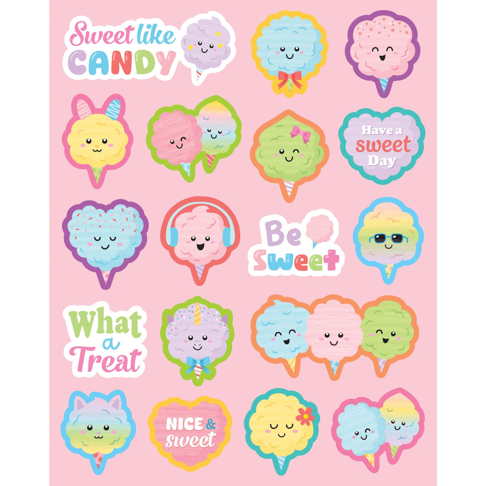 Teacher Created Resources® Cotton Candy Smelly Stickers, 6 Packs of 108
