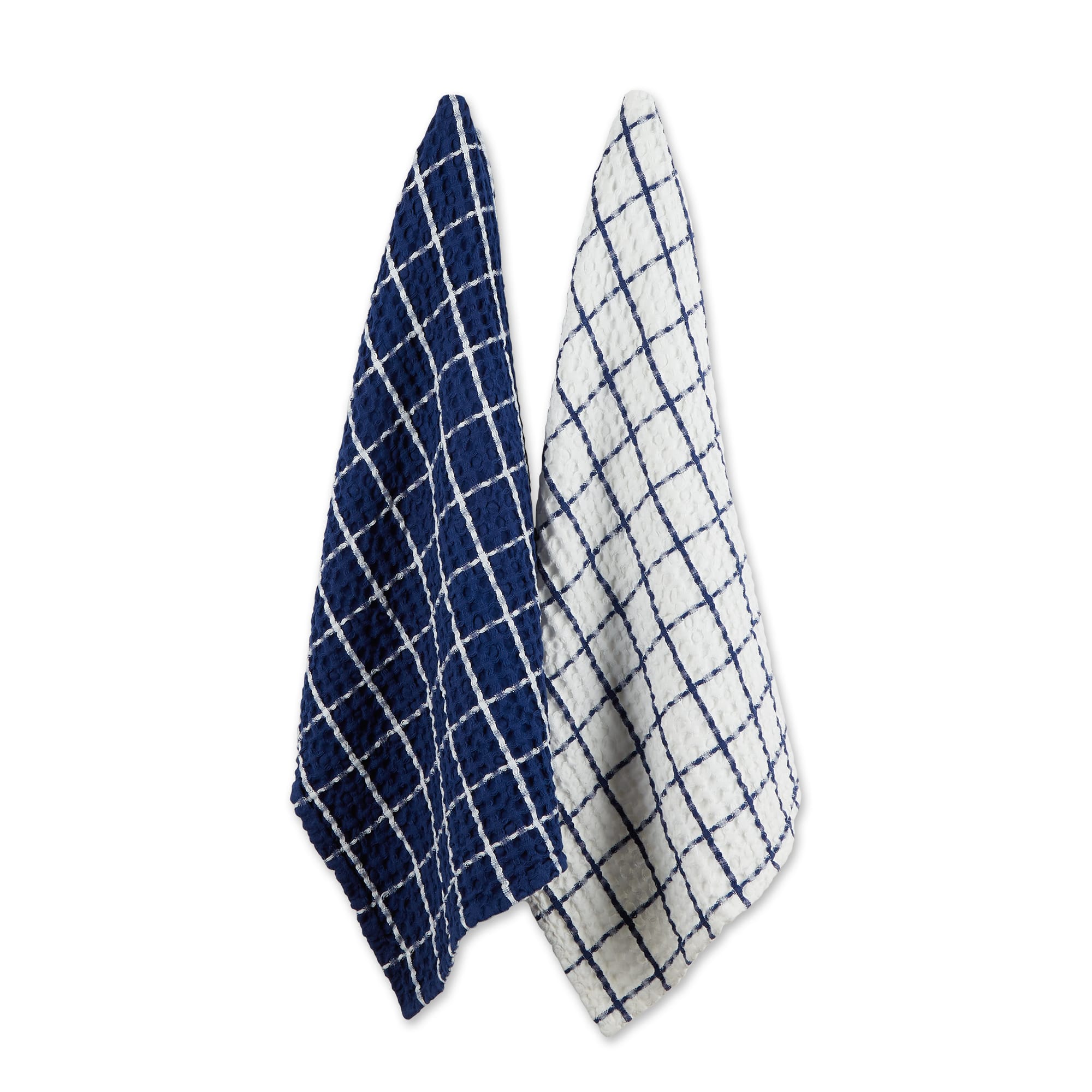 DII® Windowpane Oversized Washed Waffle Dishtowels, 2ct.