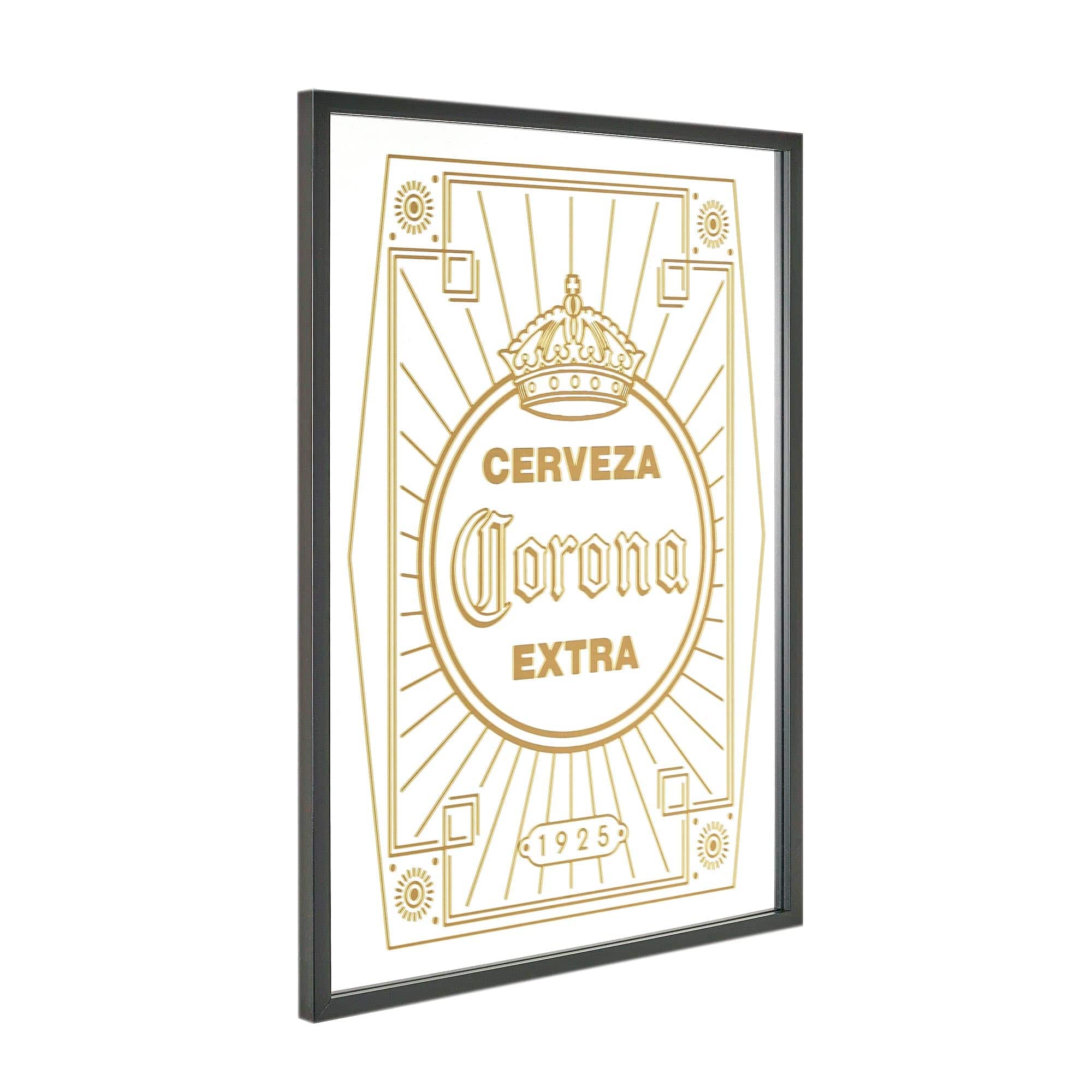 American Art Decor Corona Extra Silkscreen Printed Framed Bar Sign