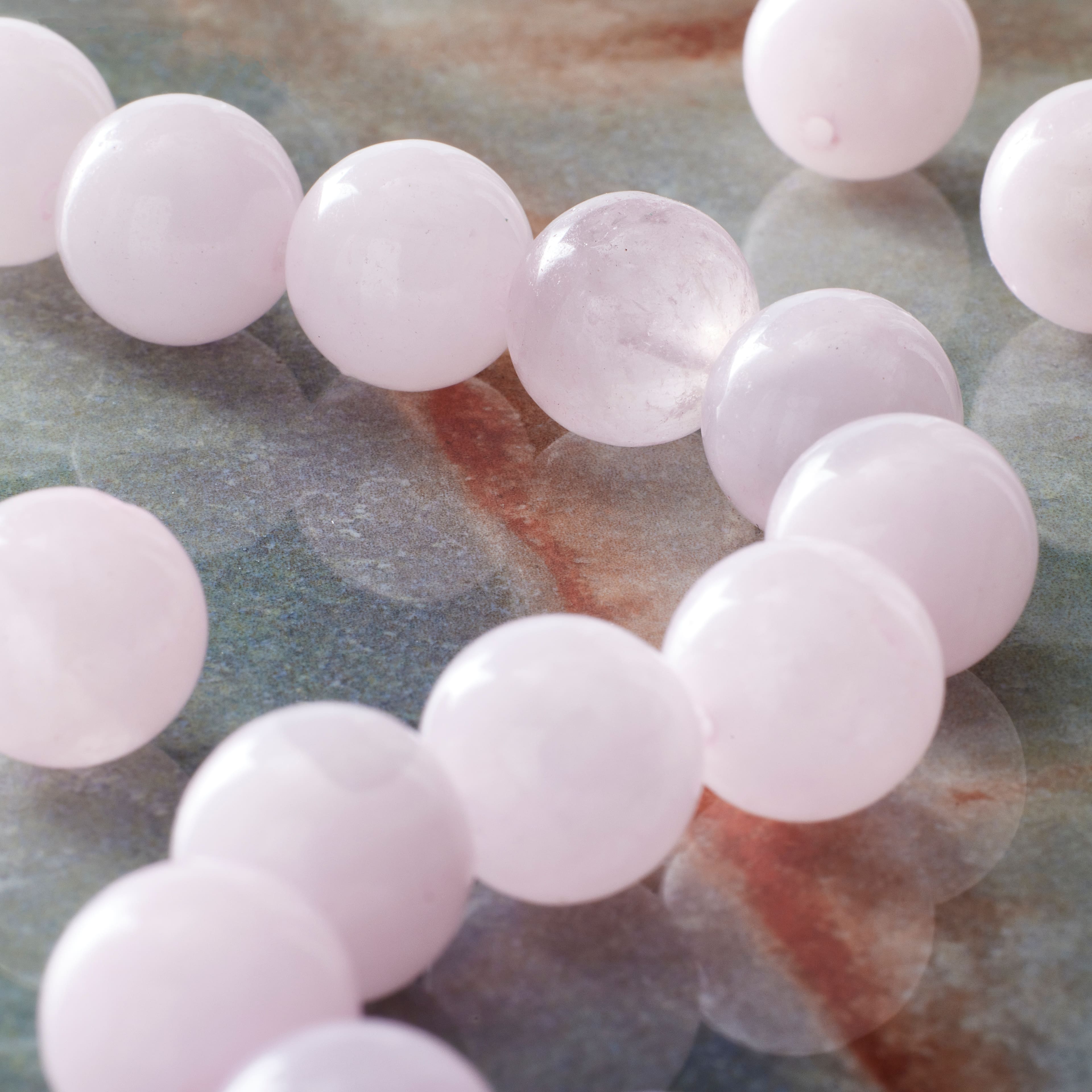12 Pack: Rose Quartz Round Beads, 12mm by Bead Landing™