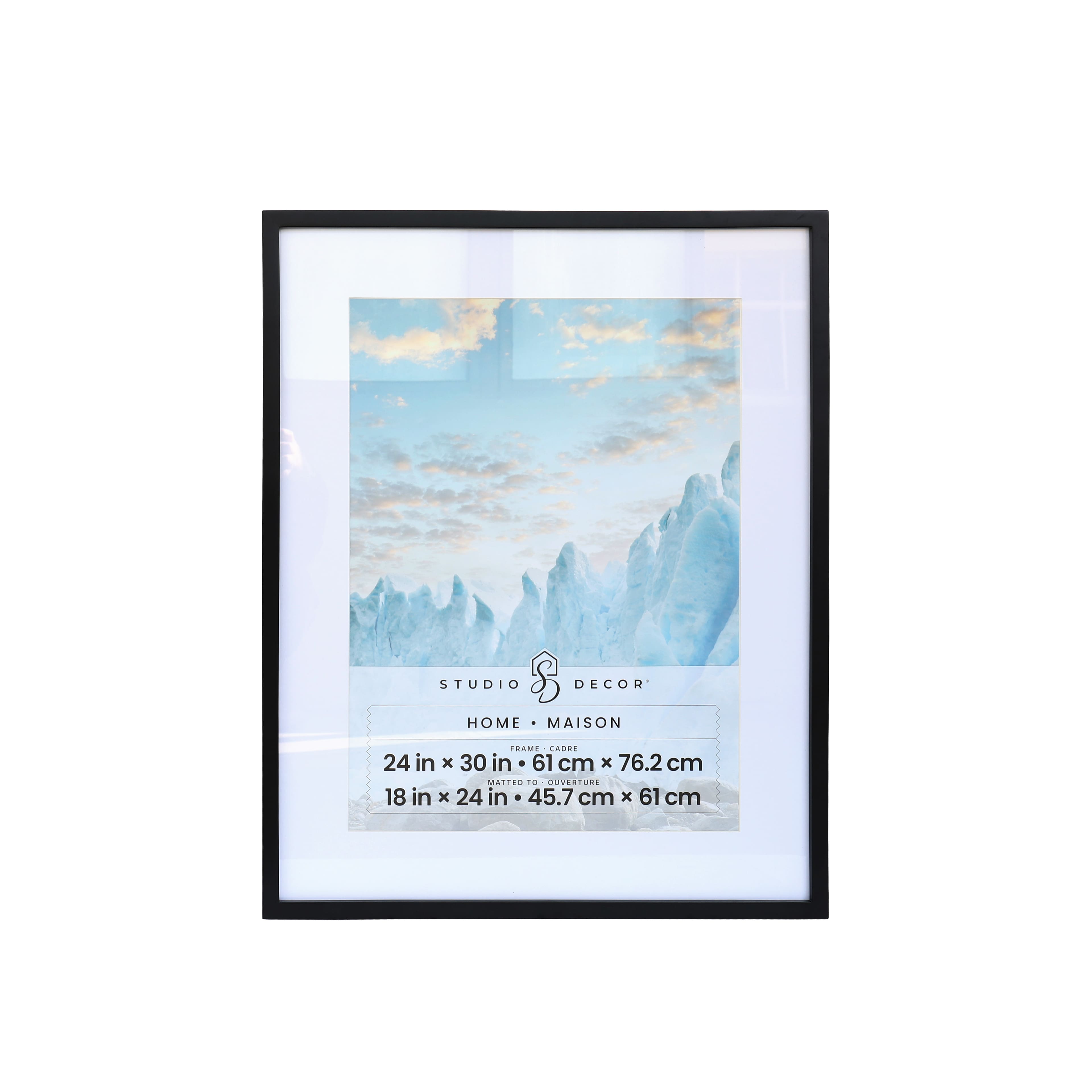 18" x 24" Black Wood Frame with Mat, Home by Studio Décor®