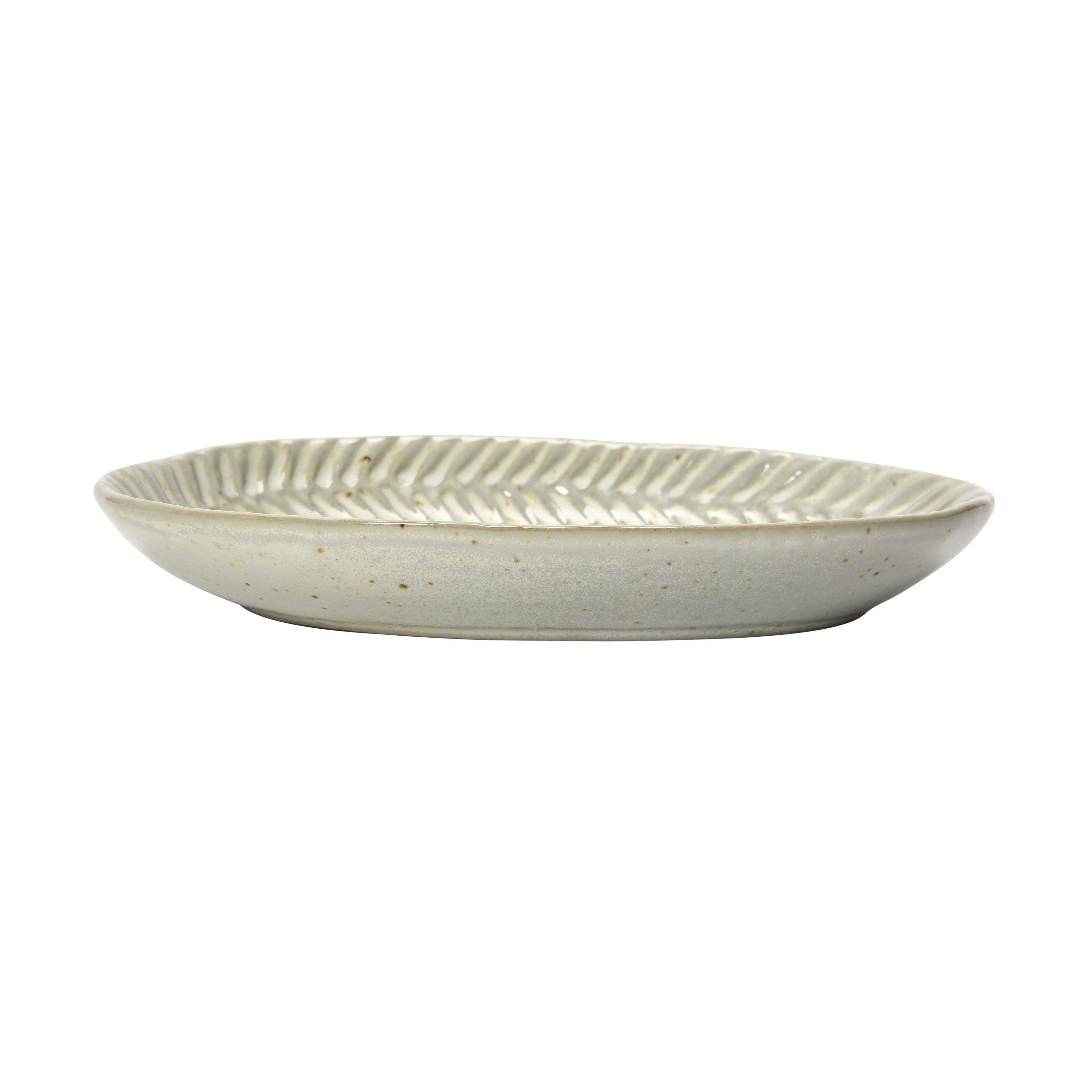 Hello Honey® White Reactive Glaze Debossed Stoneware Plate Set