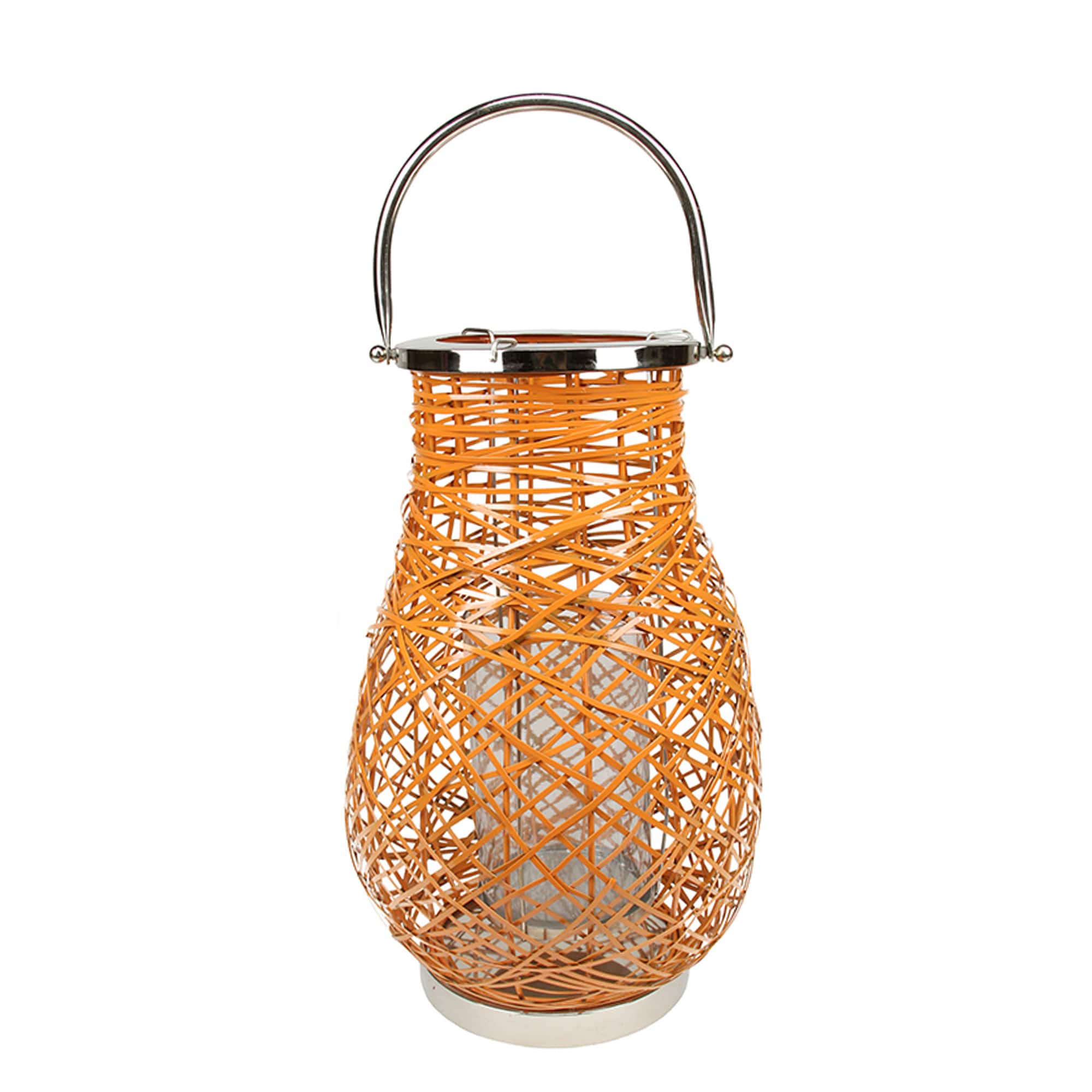Decorative Woven Iron Pillar Candle Lantern By Northlight in Orange | 13.5" x 8.5" | Michaels®