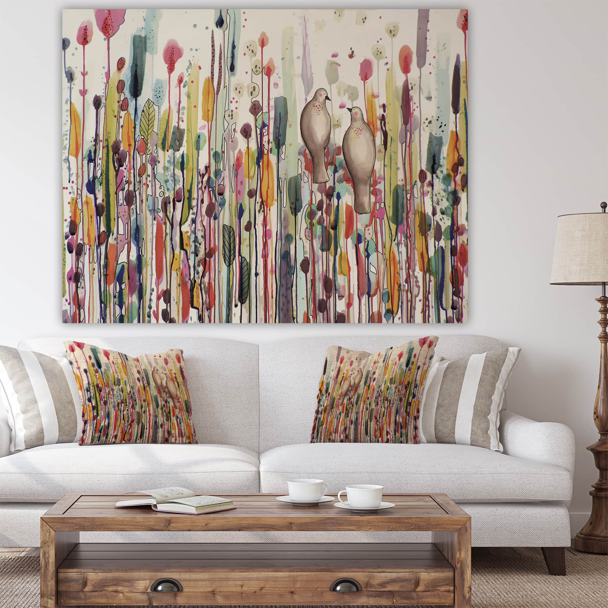 Designart - L'un Pour L'autre - Cottage Canvas Art Print