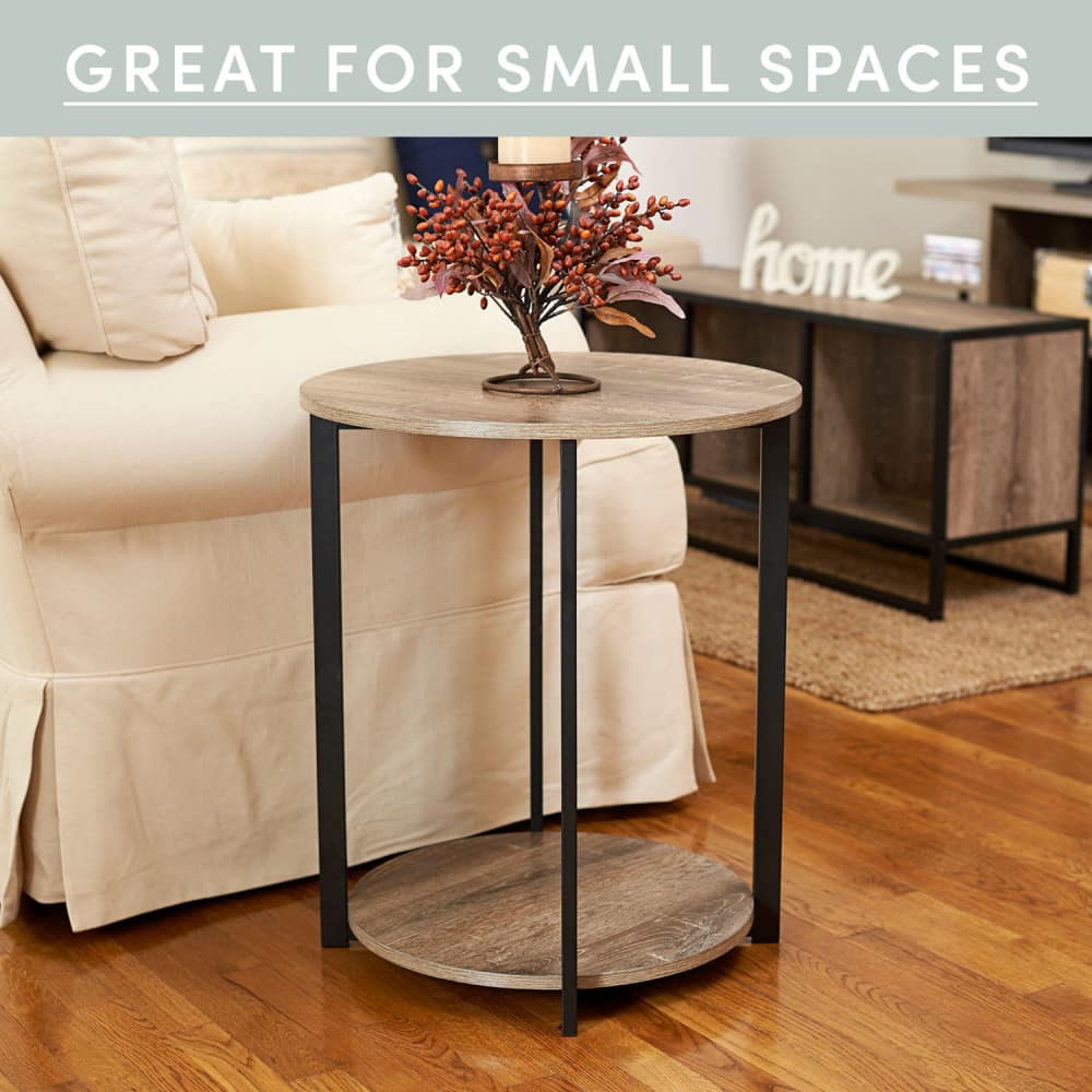 Household Essentials Jamestown 24" Round End Table