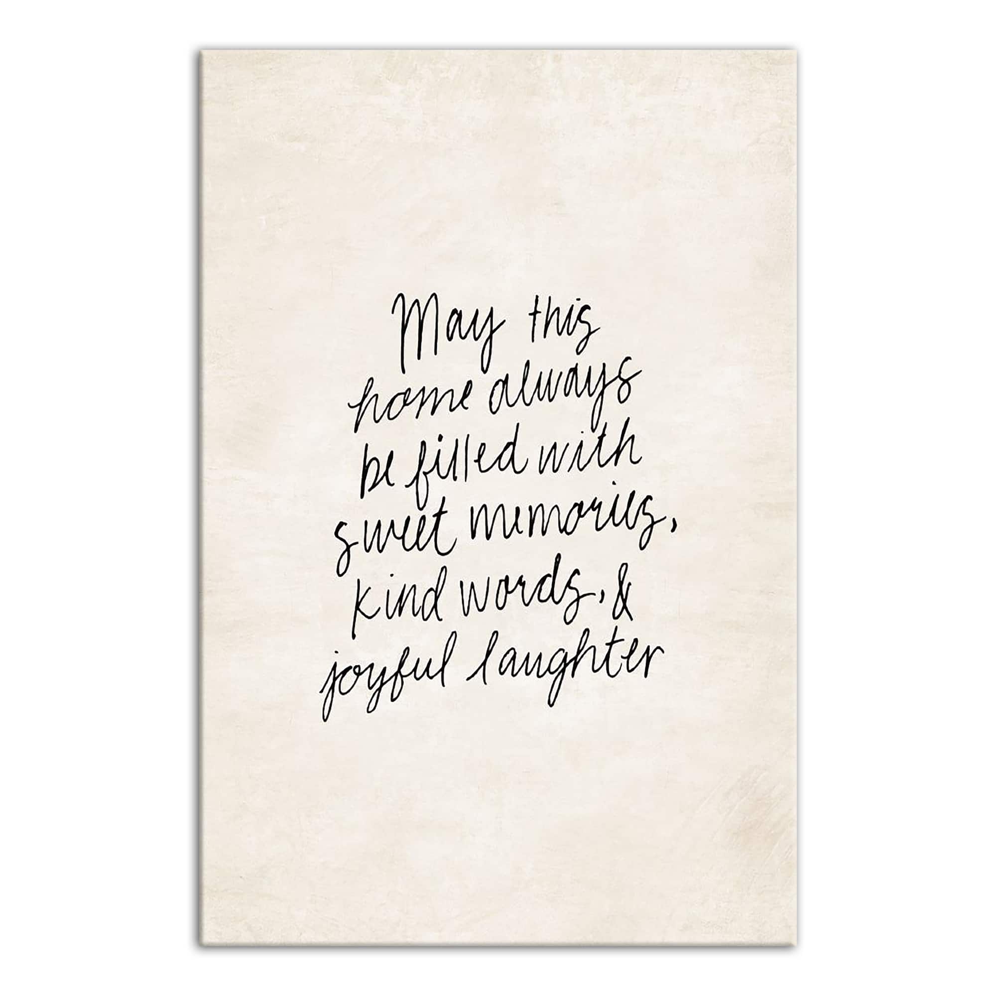 Sweet Memories, Kind Words, Joyful Laughter 20" x 30" Canvas Wall Art