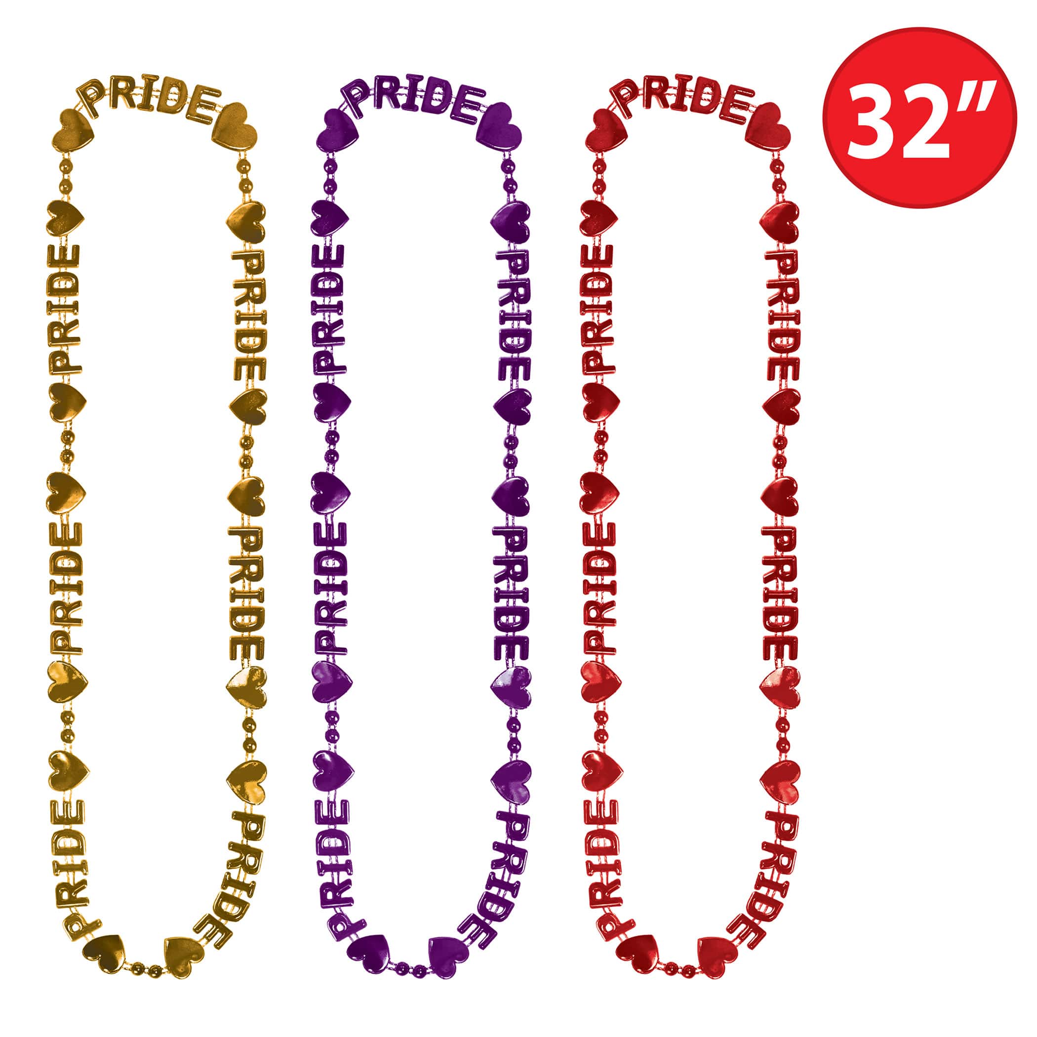 Beistle 32" Pride Rainbow Beads-Of-Expression, 12ct.