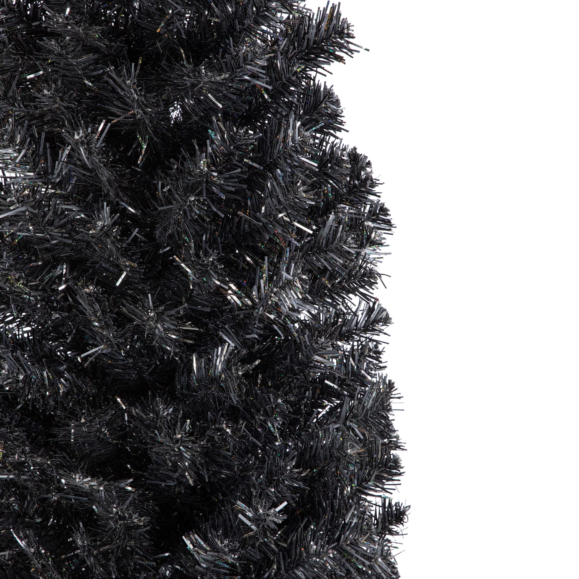 6ft. Iridescent Charcoal Slim Halloween Tinsel Tree