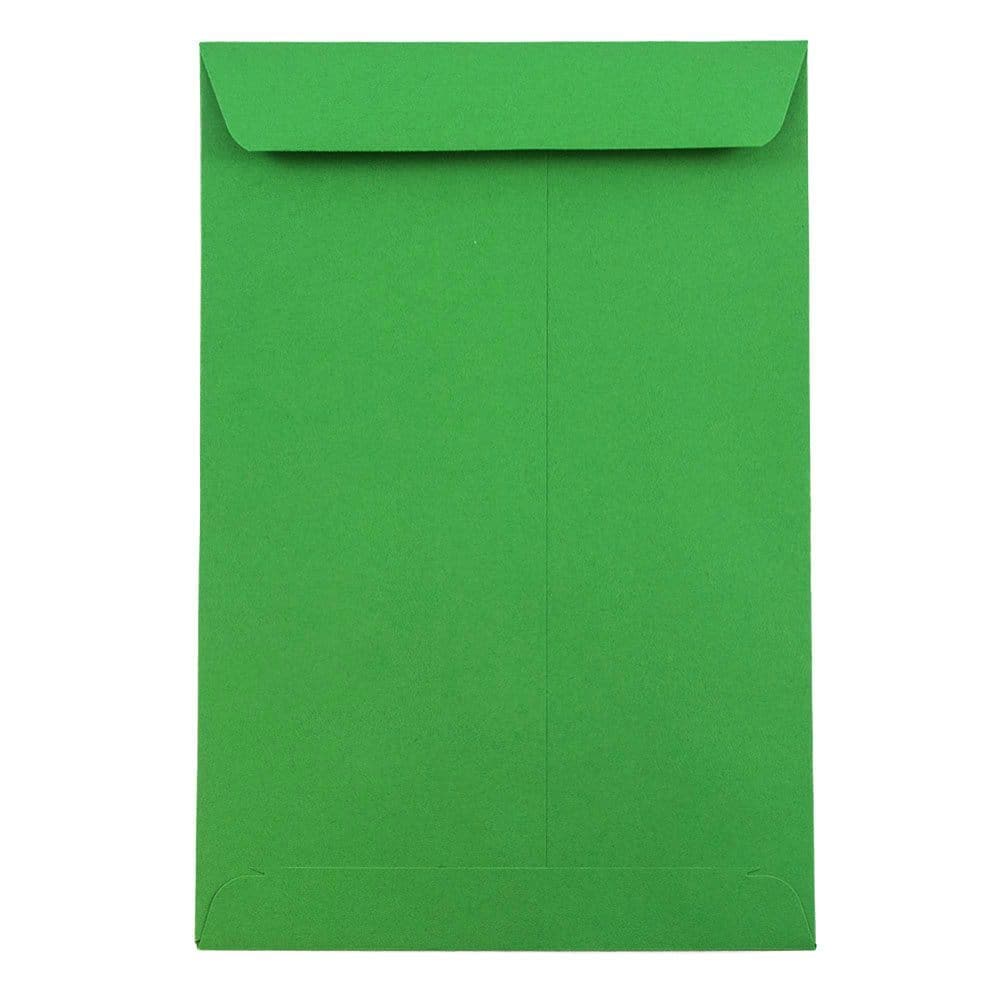 JAM Paper 6" x 9" Green Open End Catalog Colored Envelopes, 50ct.