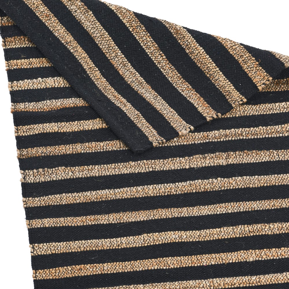Hello Honey® Black and Natural Jute Cotton Area Rug