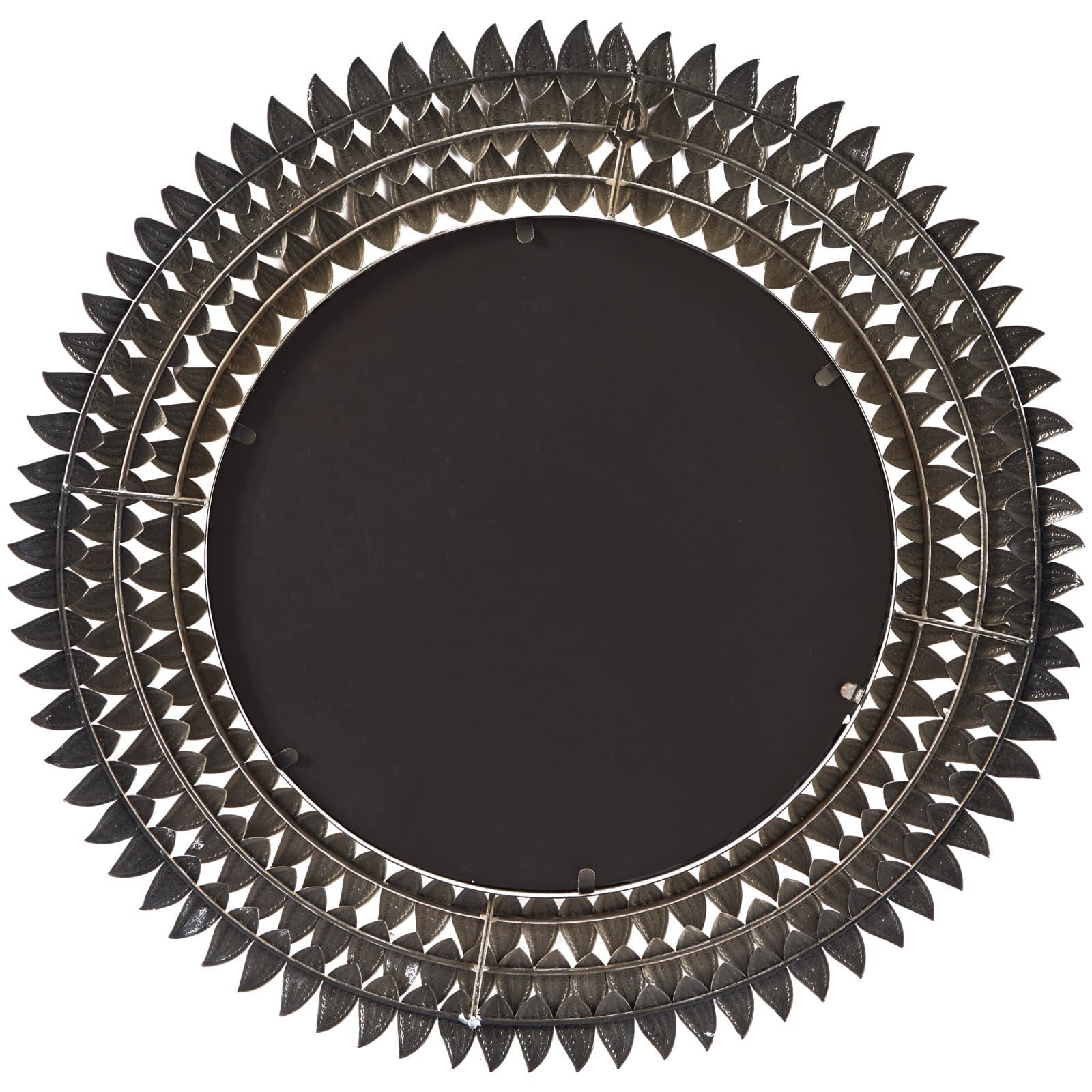 Gold Metal Radial Leaf Wall Mirror 32" x 1" x 32"