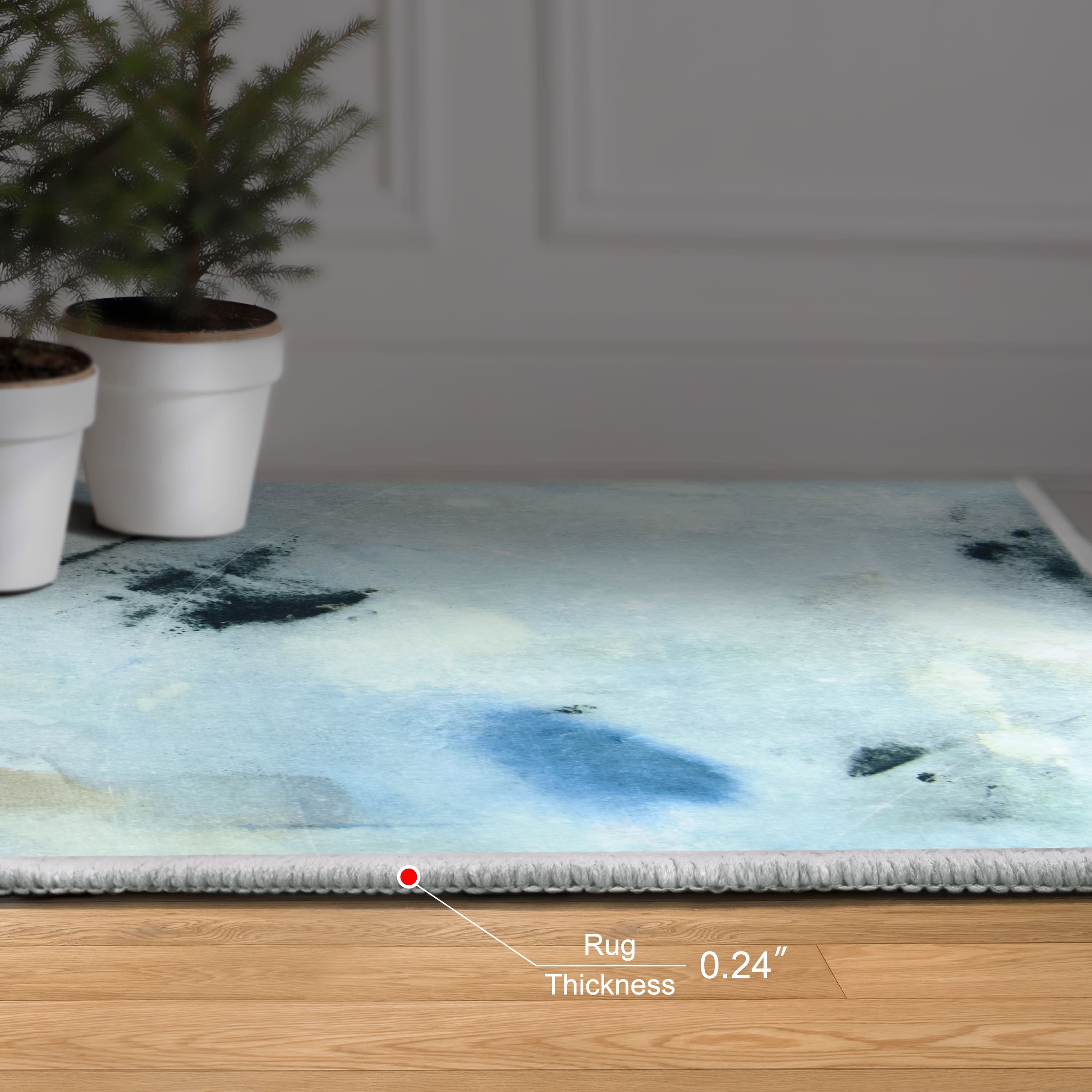 Empire Art Direct 5ft. x 7.5ft. Floating Stars I Washable Abstract Area Rug