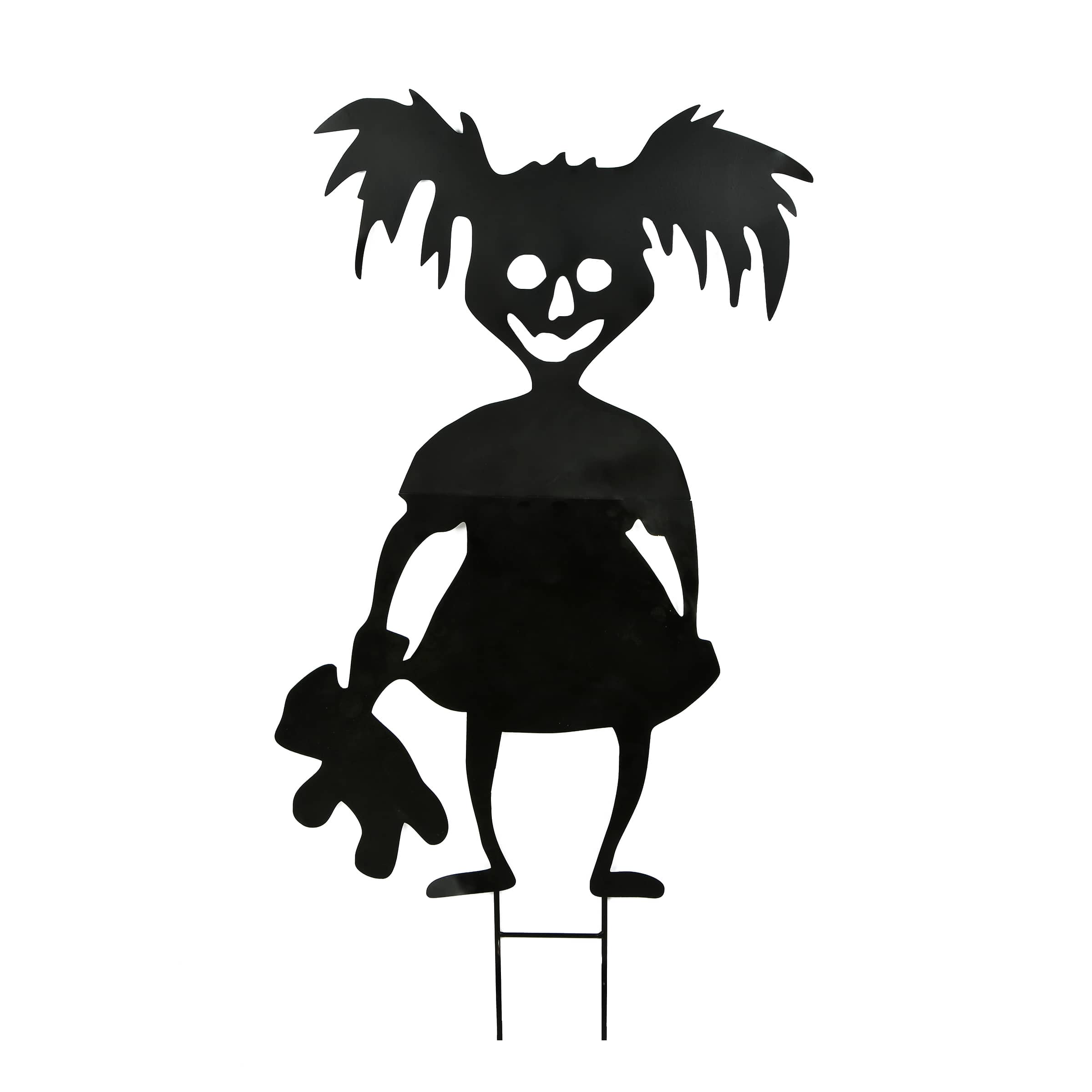 38" Halloween Scary Girl Garden Stake