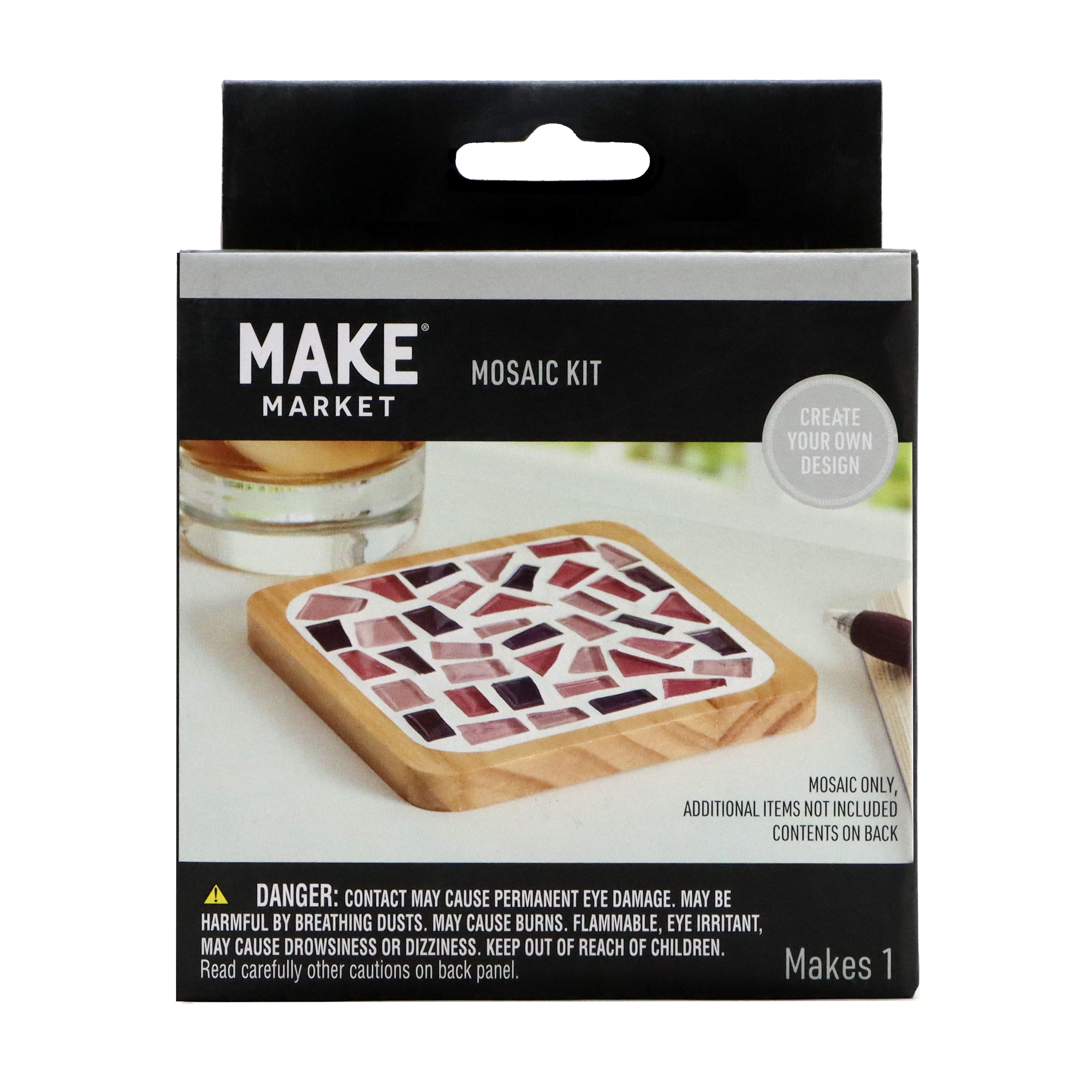 4" Square Pink Coaster Mosaic Kit by Make Market®