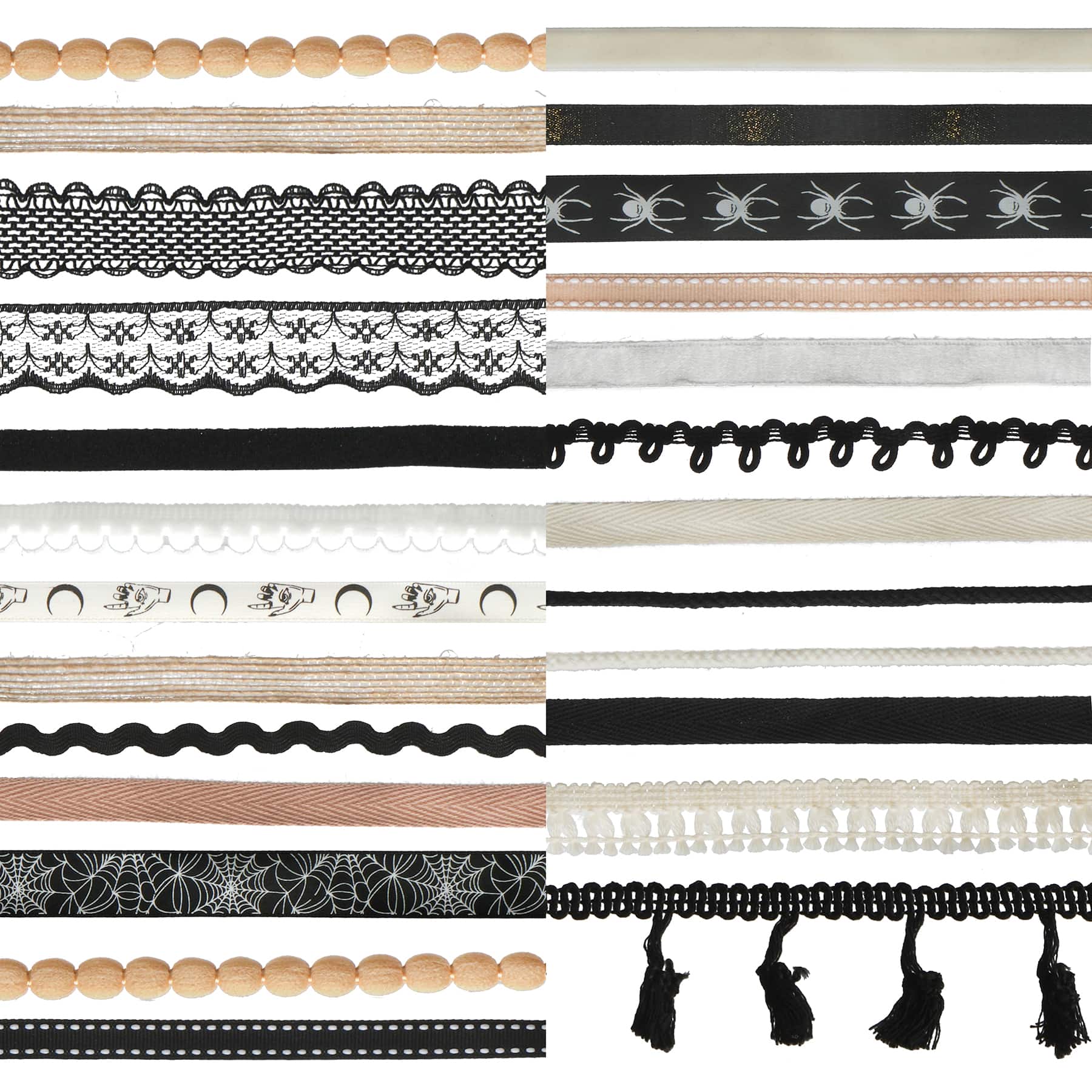 Tan, Black & White Halloween Trim Bundle, 25ct. by Celebrate It™