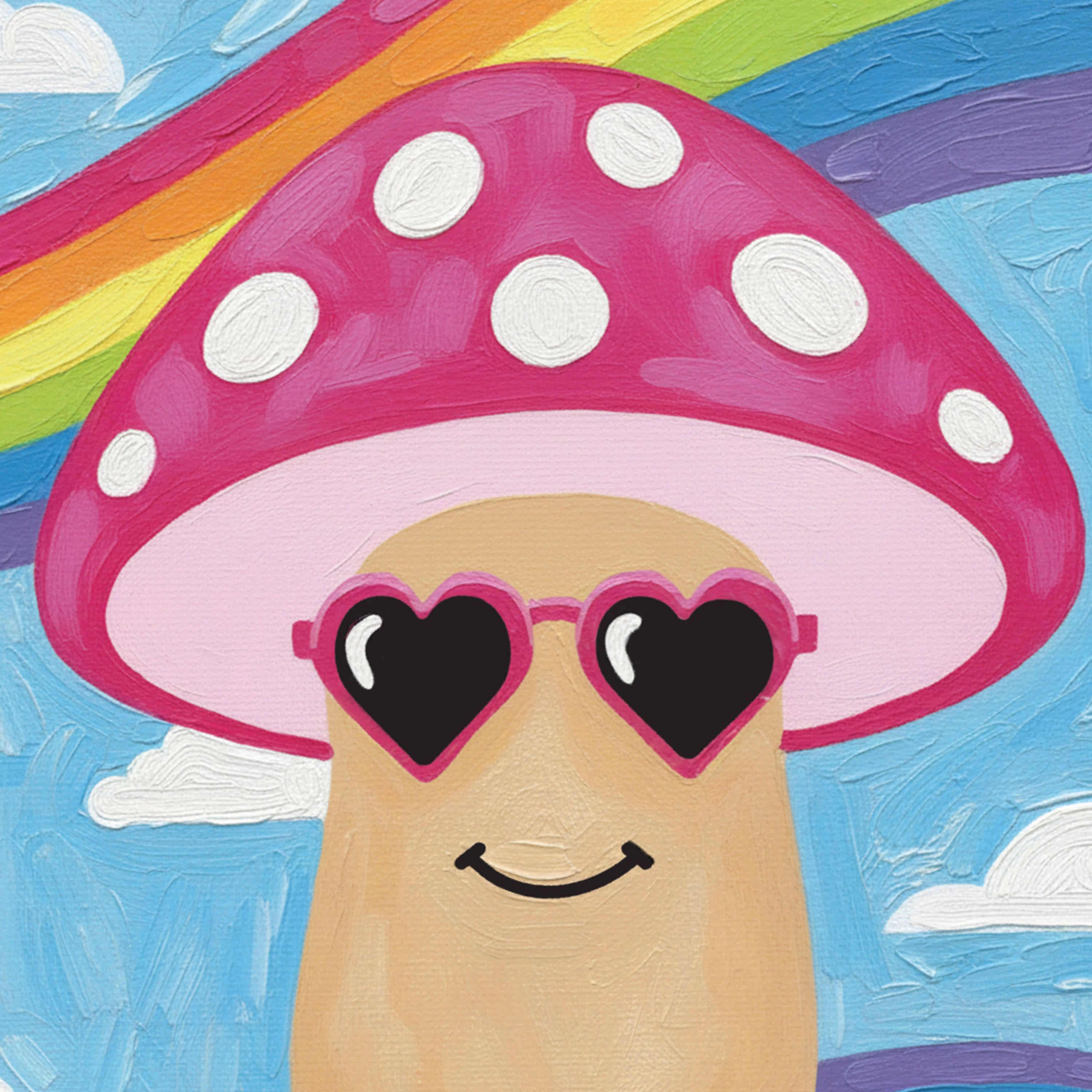 Vivid by Brea Reese® Happy Mushroom Canvas Acrylic Paint-by-Number Kit
