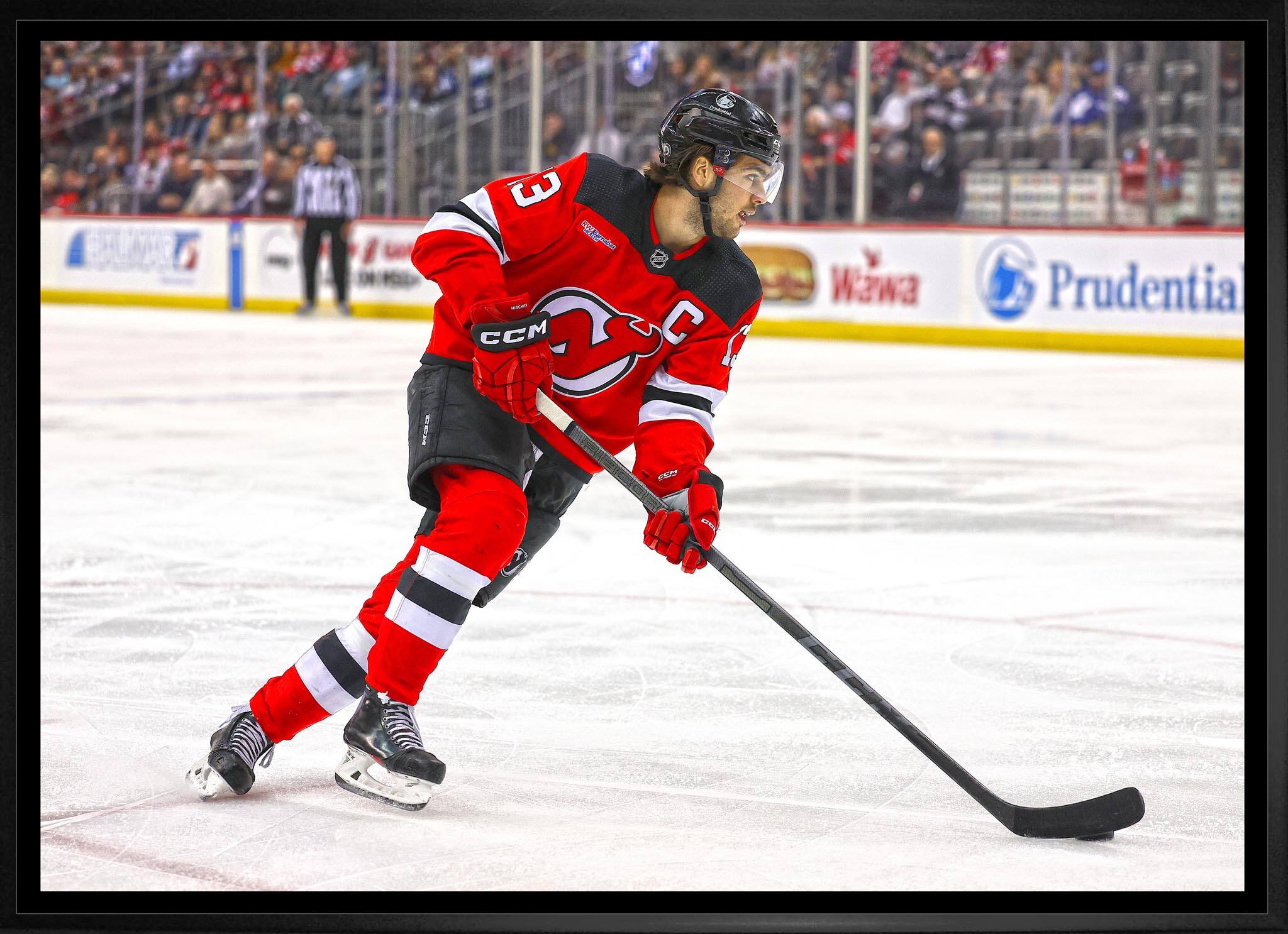 Nico Hischier 20" x 29" Framed Canvas New Jersey Devils 31.5" x 22.5"