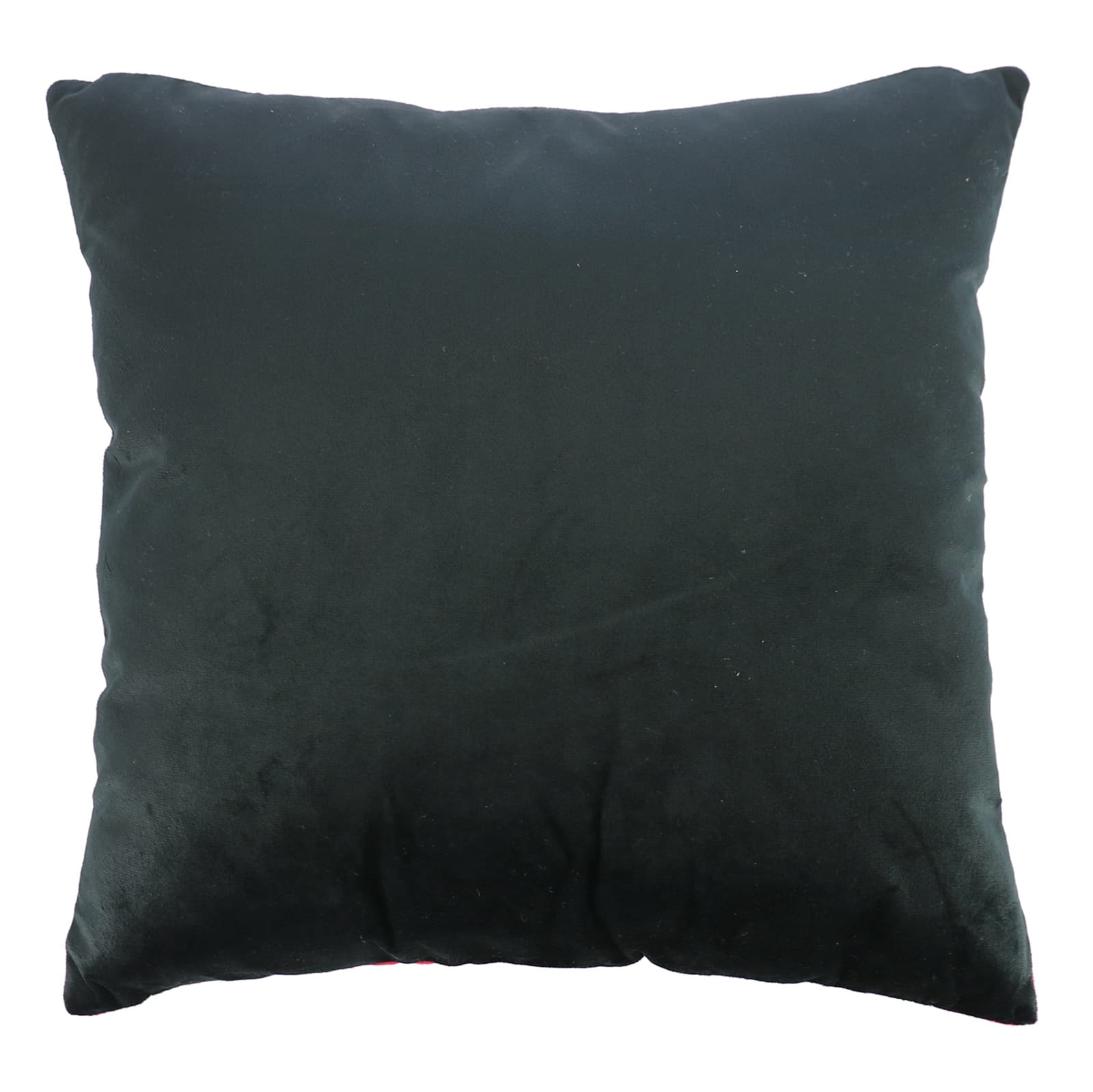 16" Red & Black Studded Diamond Strap Throw Pillow by Ashland®