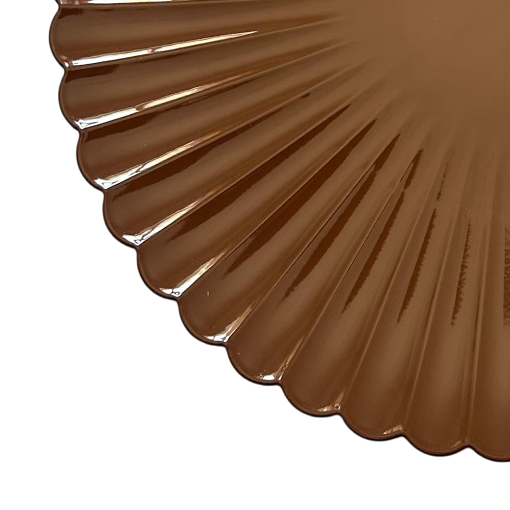 13" Thanksgiving Brown Scalloped Chargers, 4ct. by Celebrate It™