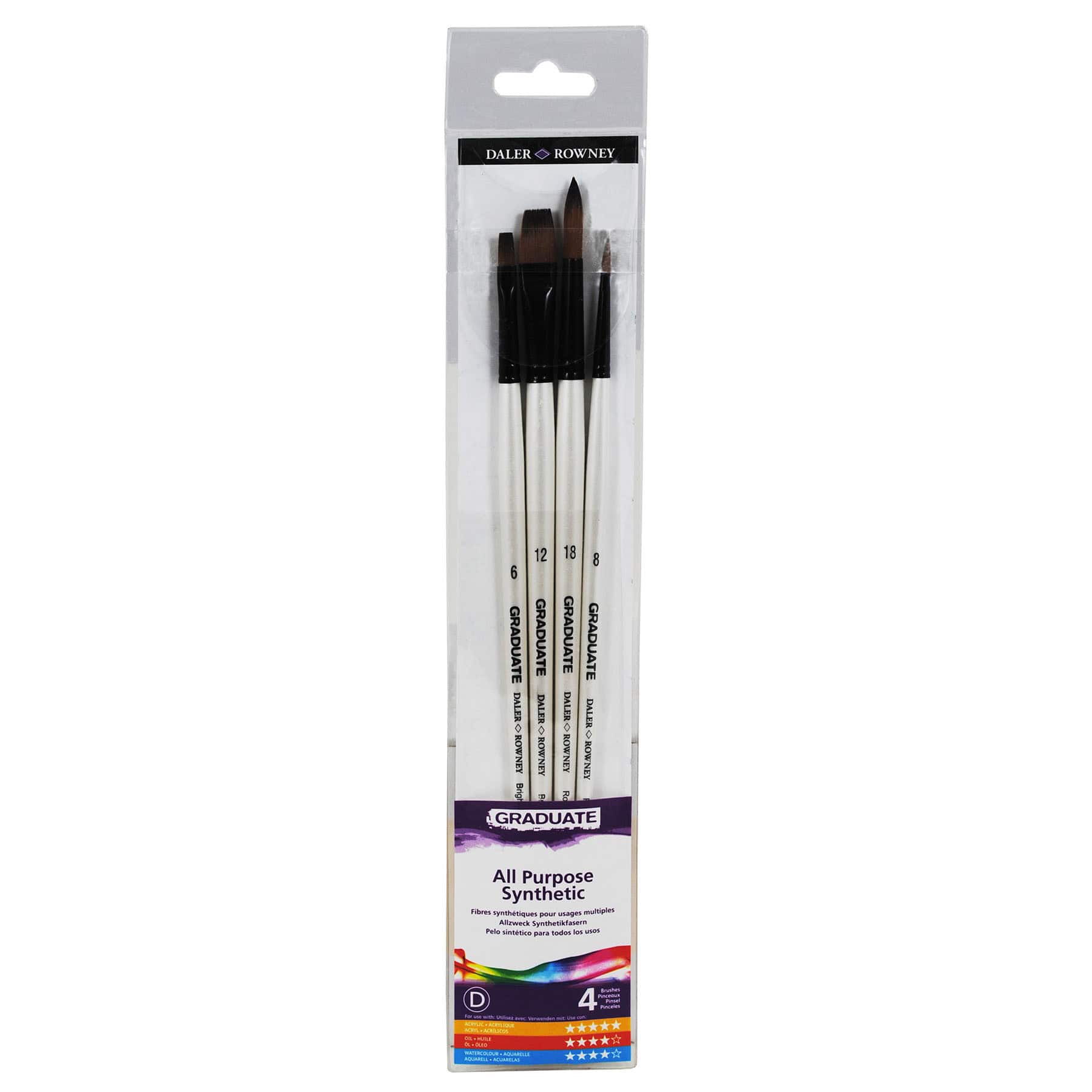 Daler‑Rowney® Graduate All Purpose Synthetic Paintbrushes Set