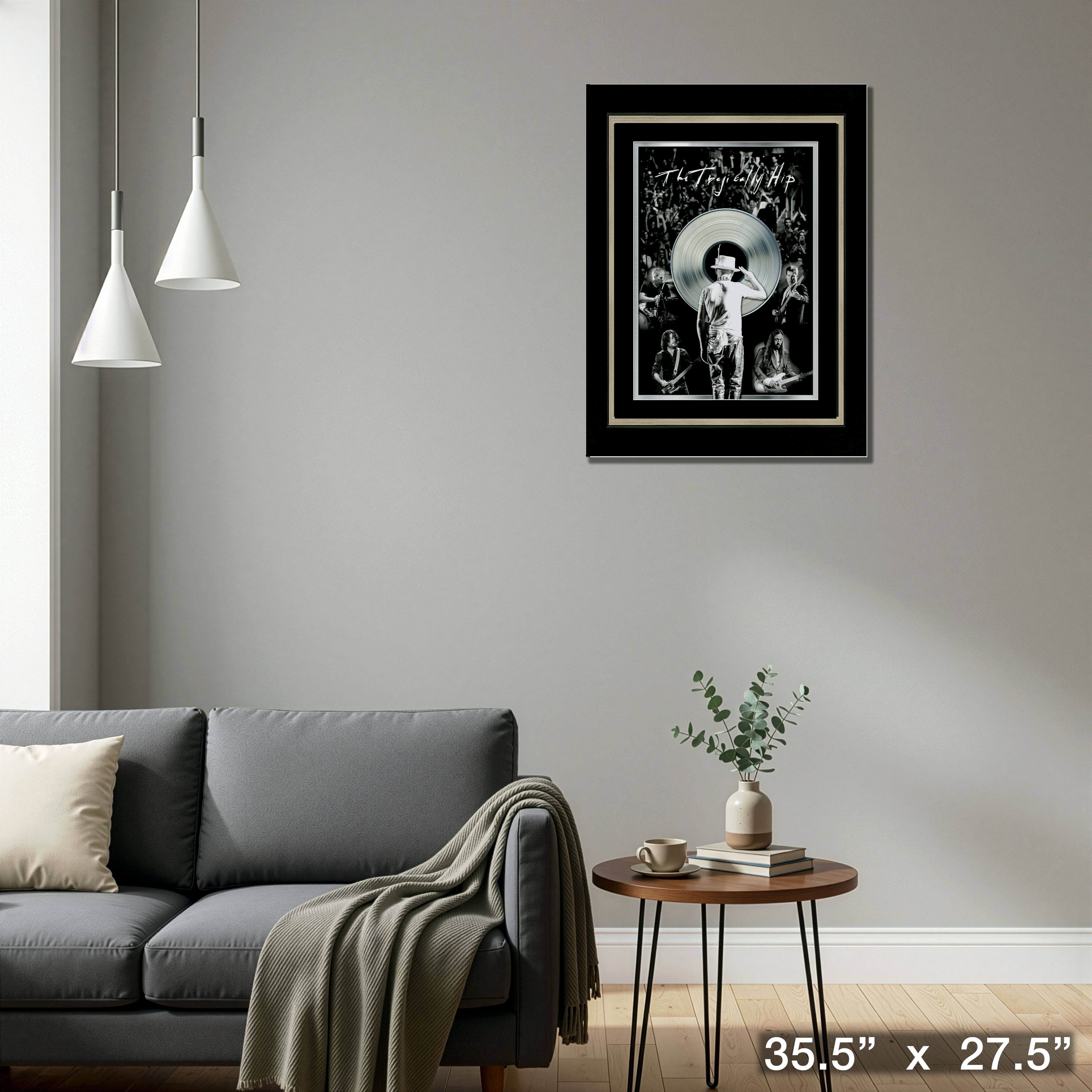 The Tragically Hip Framed Gord Salute with Platinum LP 35.5" x 27.5"