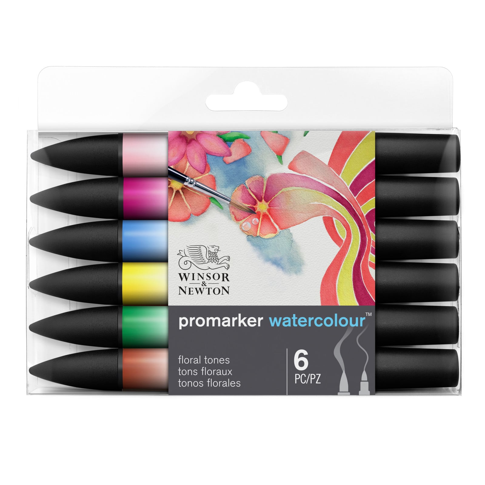 Winsor & Newton® ProMarker™ Floral Tones 6 Watercolor Marker Set