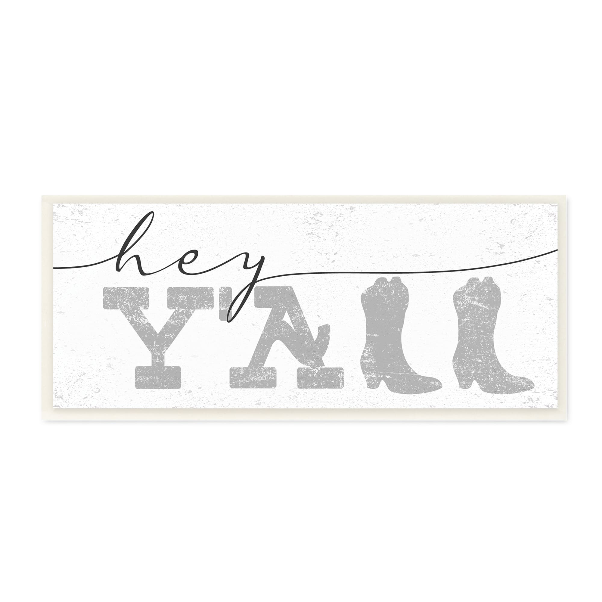 Stupell Industries Hey Y'all Western Wooden Wall Plaque