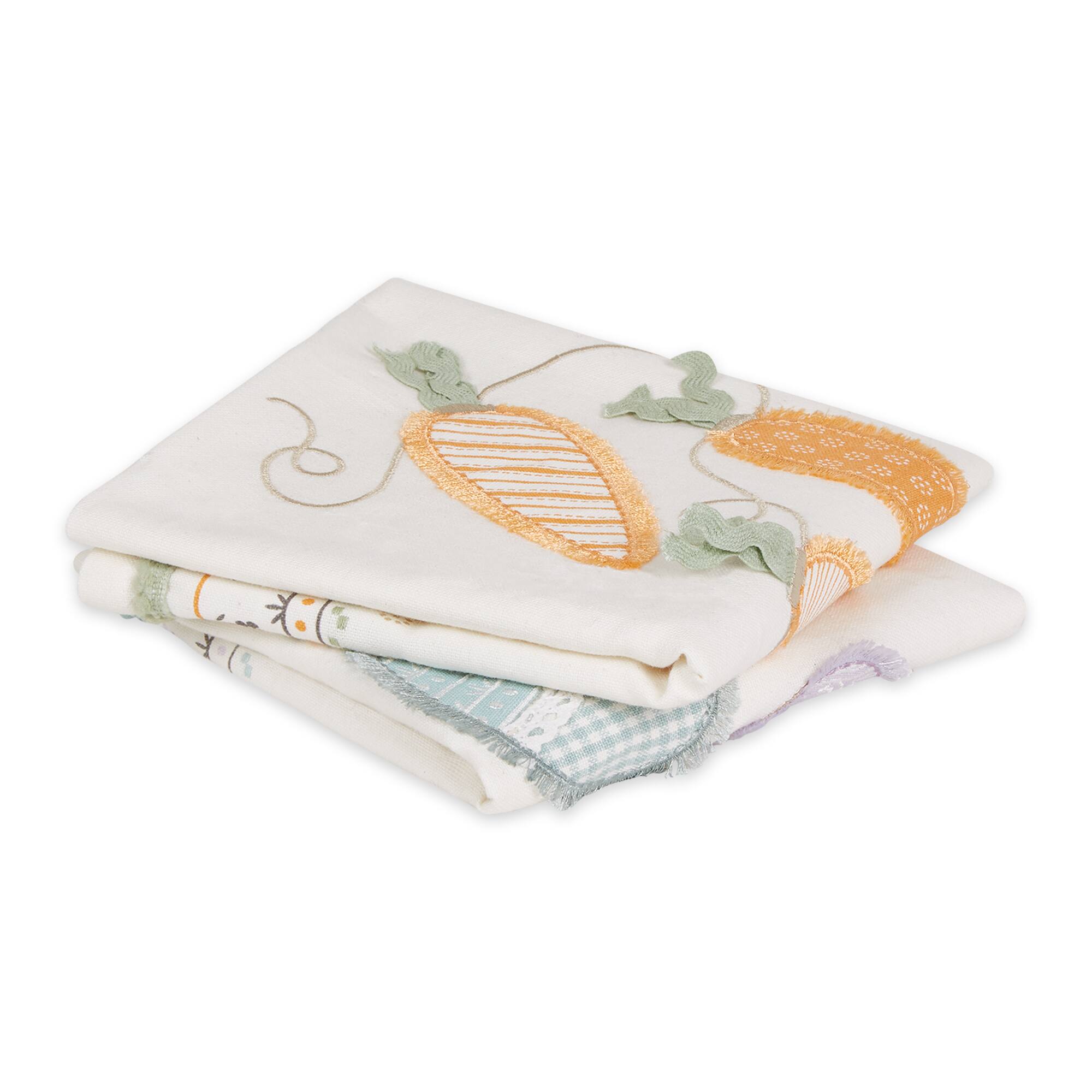 Carrots And Eggs Embellished Dishtowel (Set of 2)