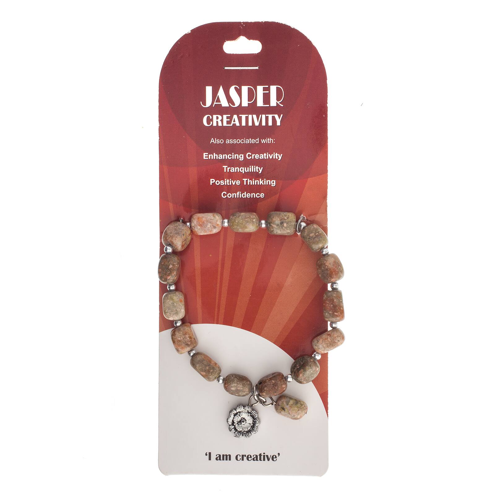 John Bead Jasper Creativity Natural Brown Unakite Gemstone Bracelet