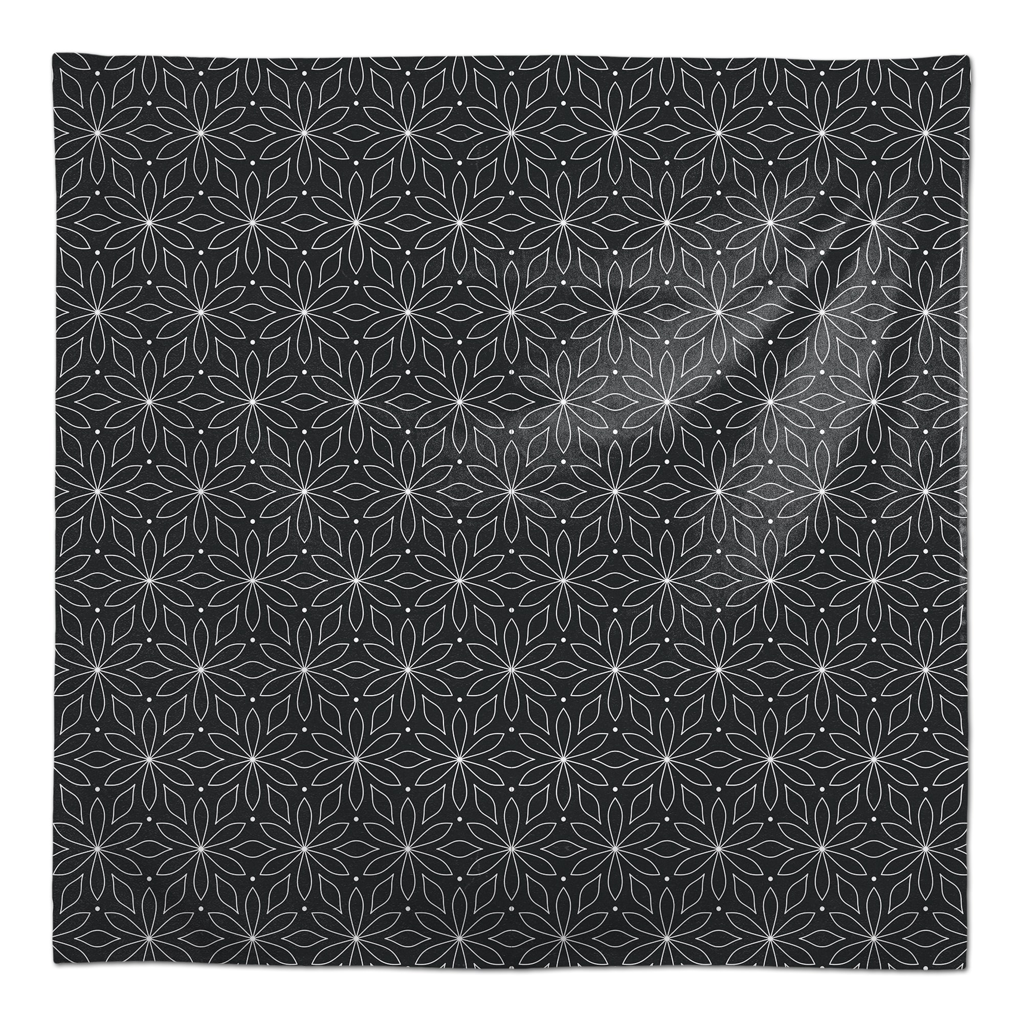 Monochromatic Flowers Tablecloth
