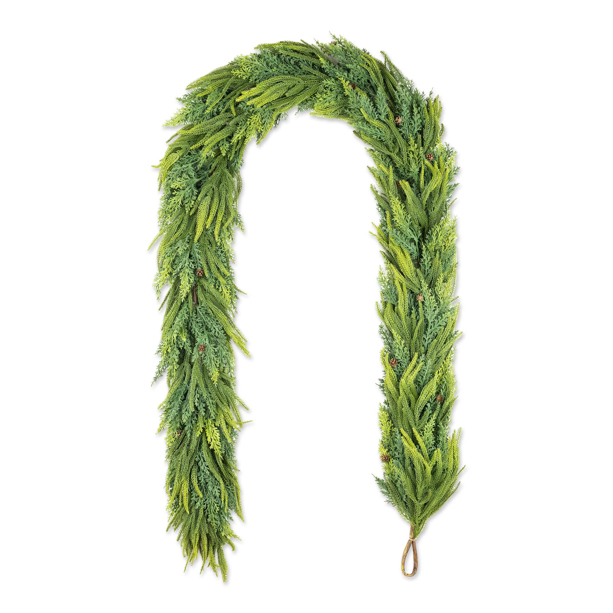 Glitzhome® 9Ft Christmas Full Greenery Mixed PE Dripping Garland with Pinecones | 9 ft | Michaels®