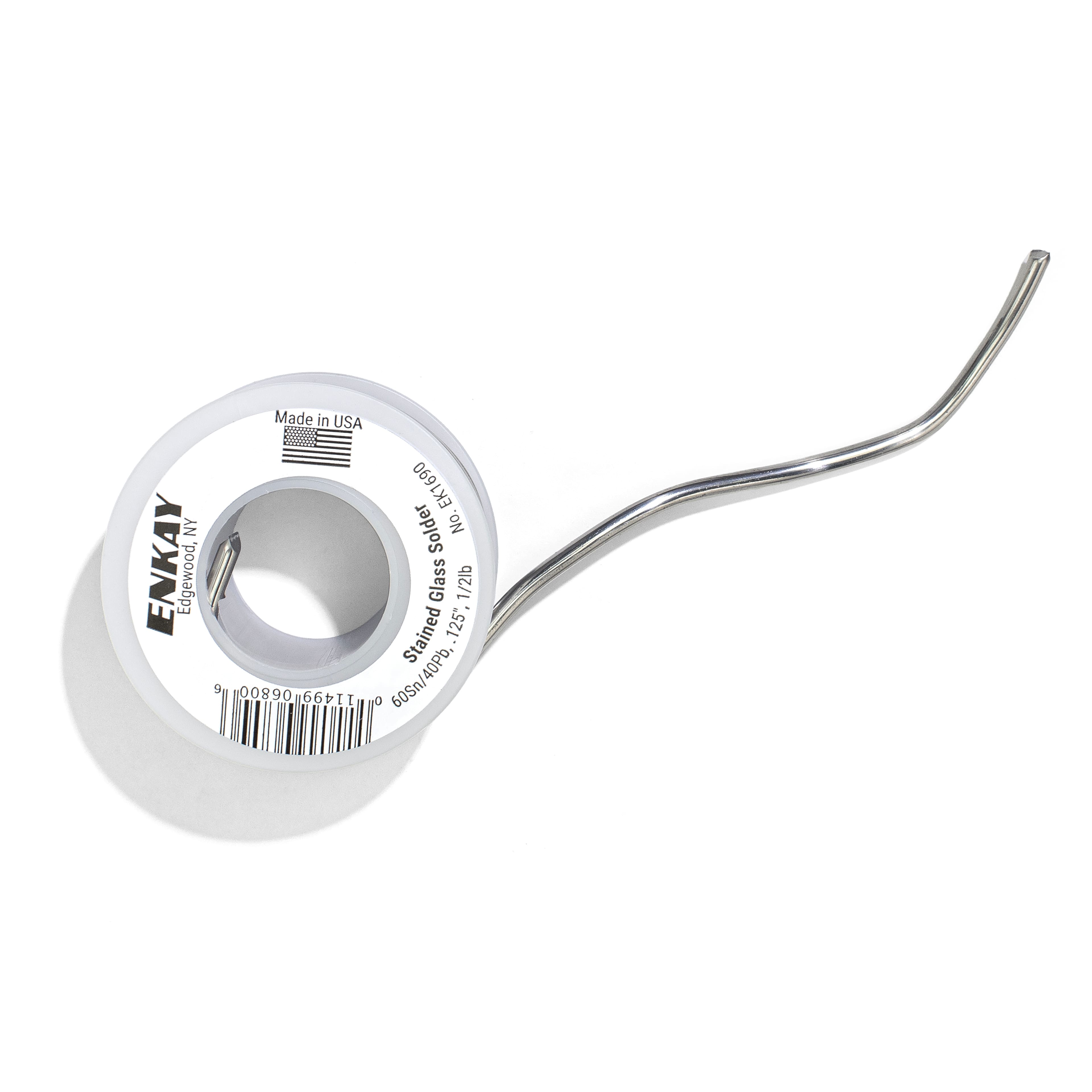 Enkay 1/8" Stained Glass Soldering Wire, 1/2lb.