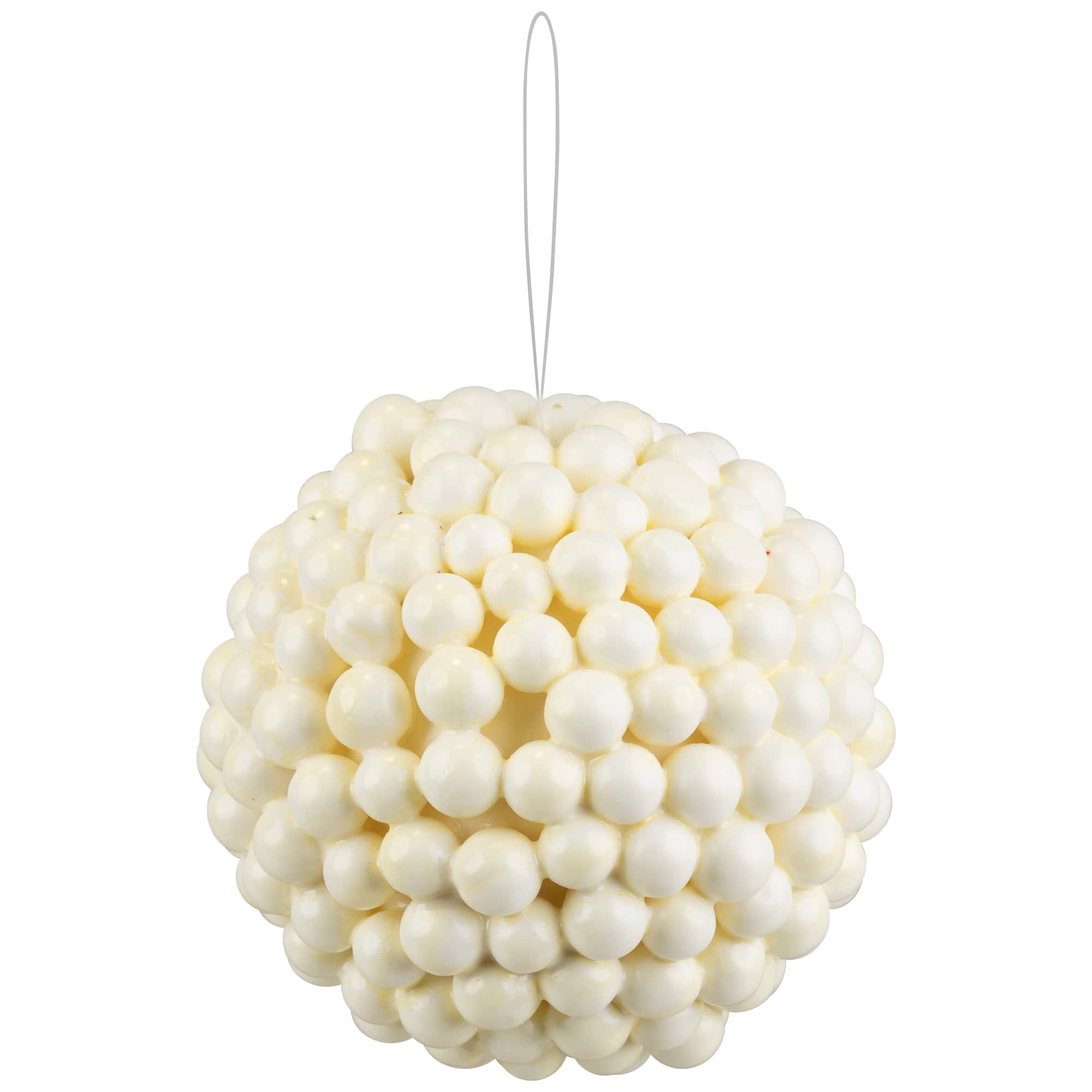 5" White Berries Foam Ball Ornament