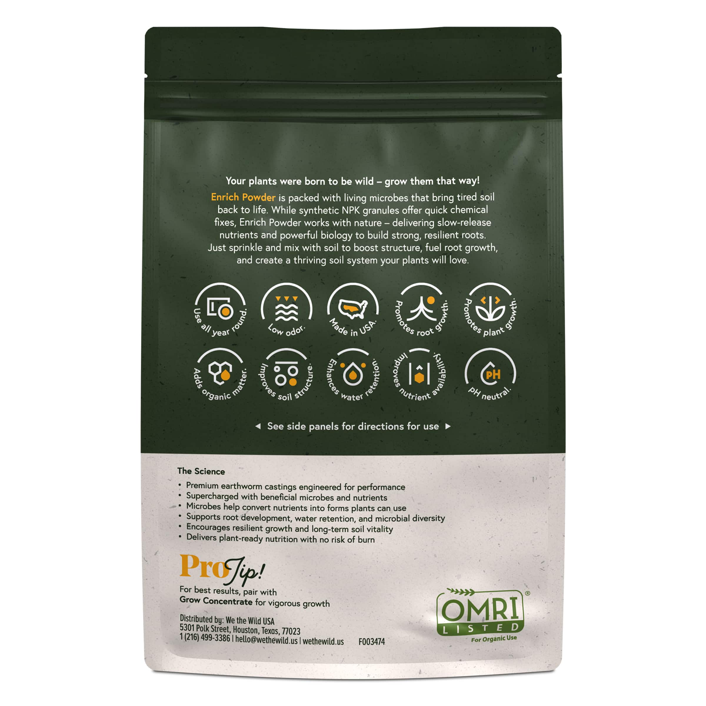 We The WIld™ 8.8oz. Enrich Powder Slow-Release Organic Soil Amendment & Plant Food for Houseplants
