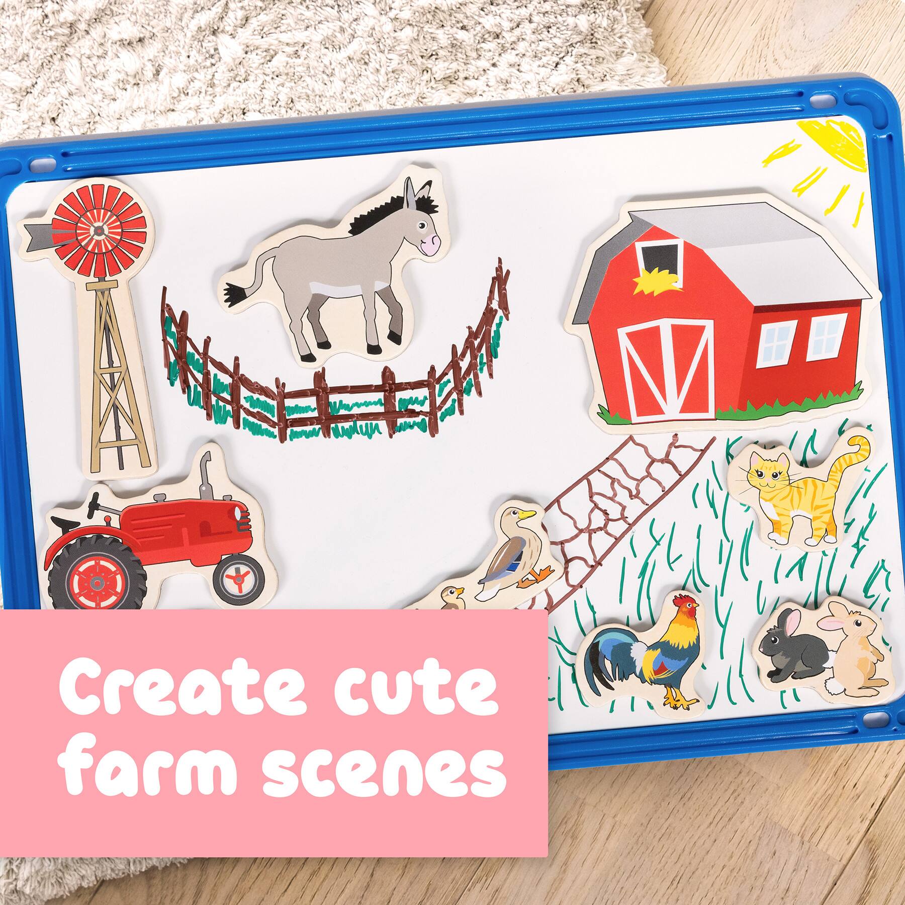 Spark & Wow Wooden Farm Magnets Set
