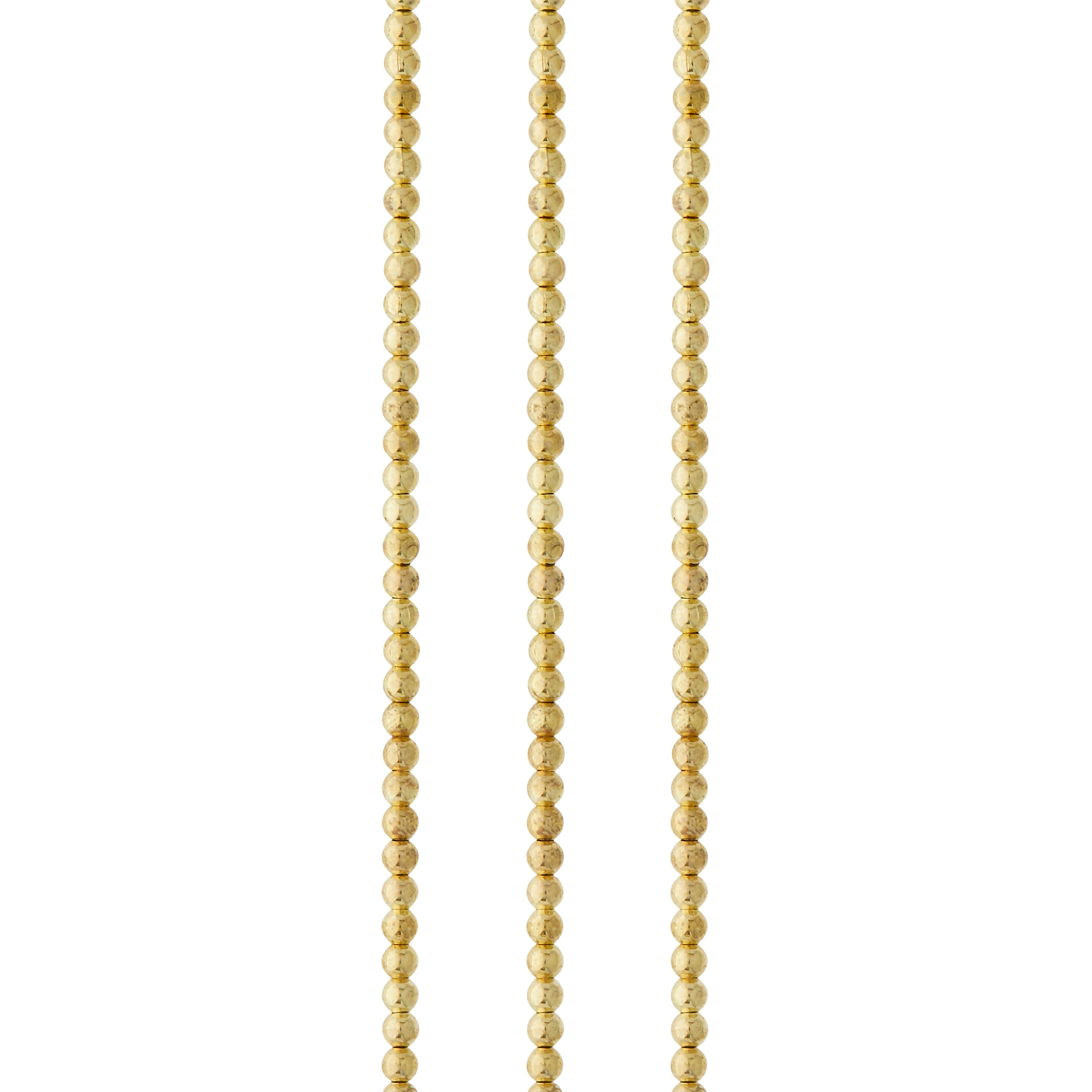 12 Pack: Metallic Gold Round Beads, 3mm by Bead Landing™