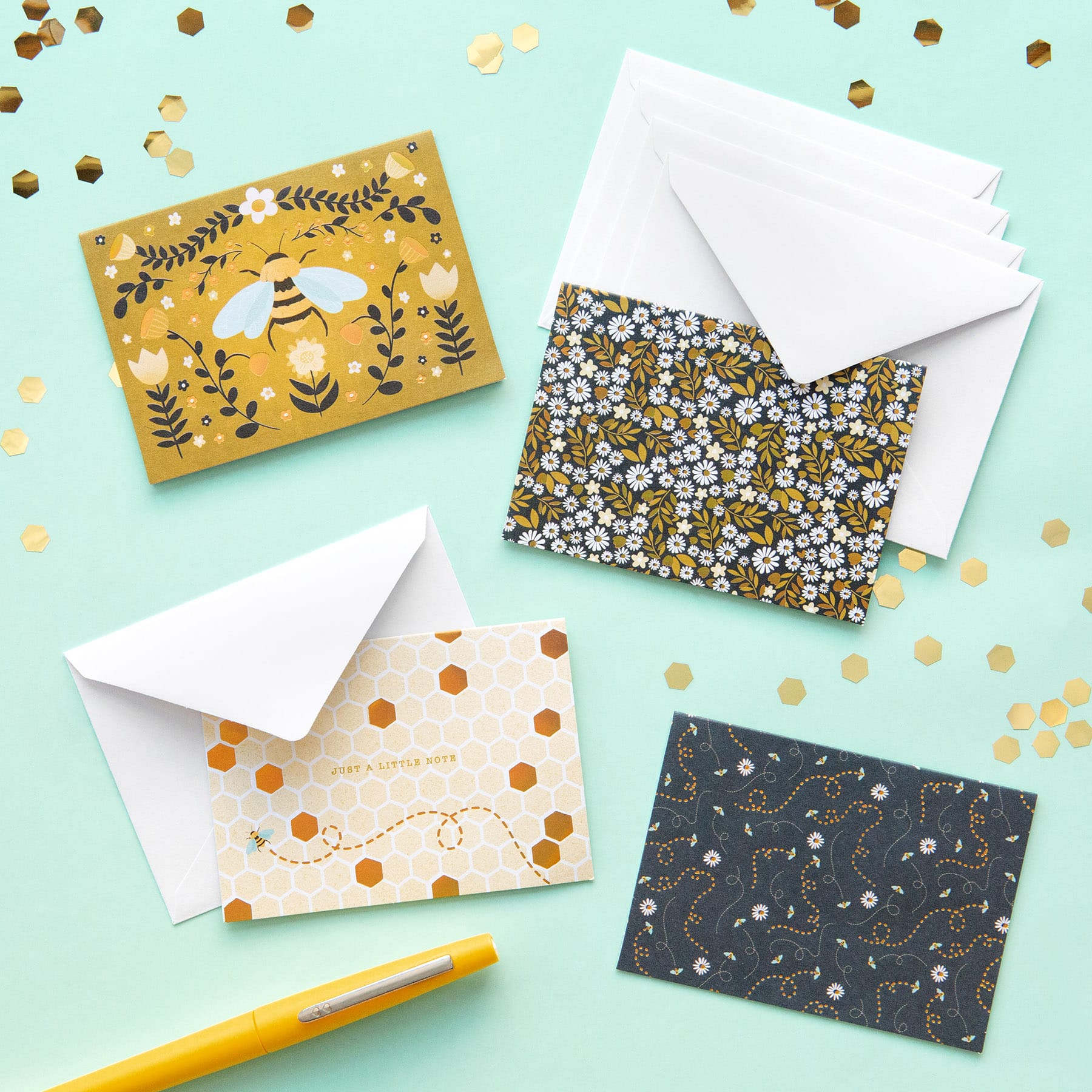 2.5" x 3.5" Mini Bees Card & Envelope Sets, 24ct. by Recollections™