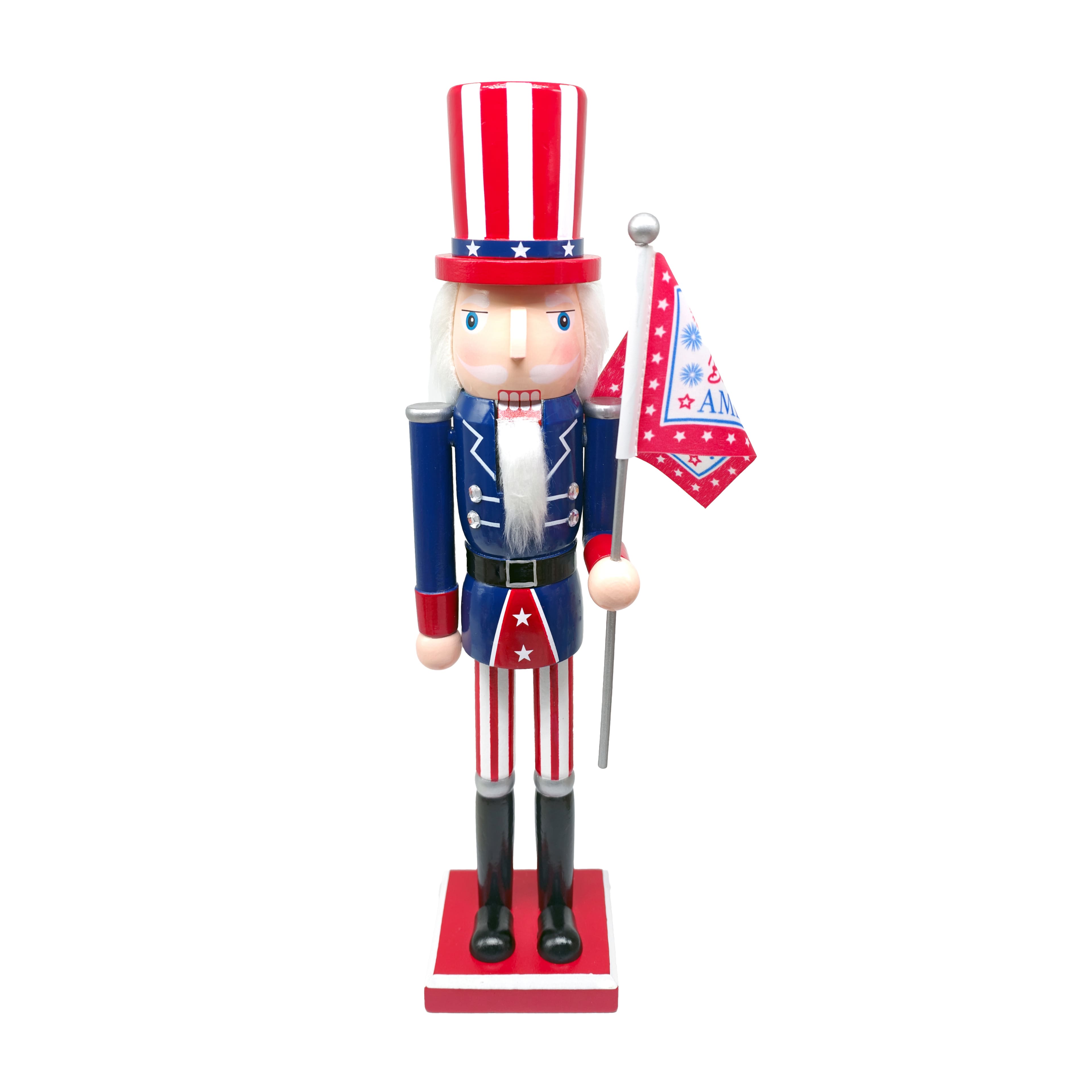 Red, White & Blue 16" 250th Anniversary Wood Nutcracker Décor by Celebrate It™