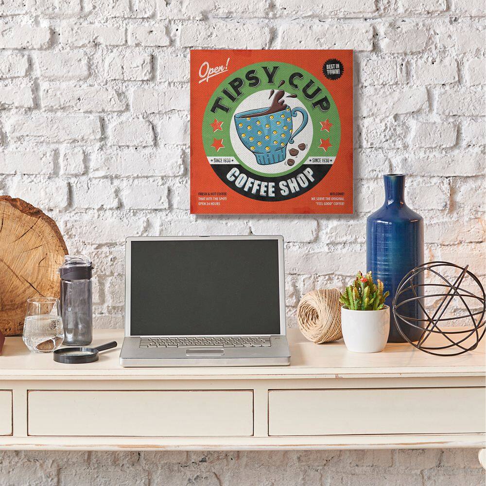 Stupell Industries Retro Coffee Shop Canvas Wall Art