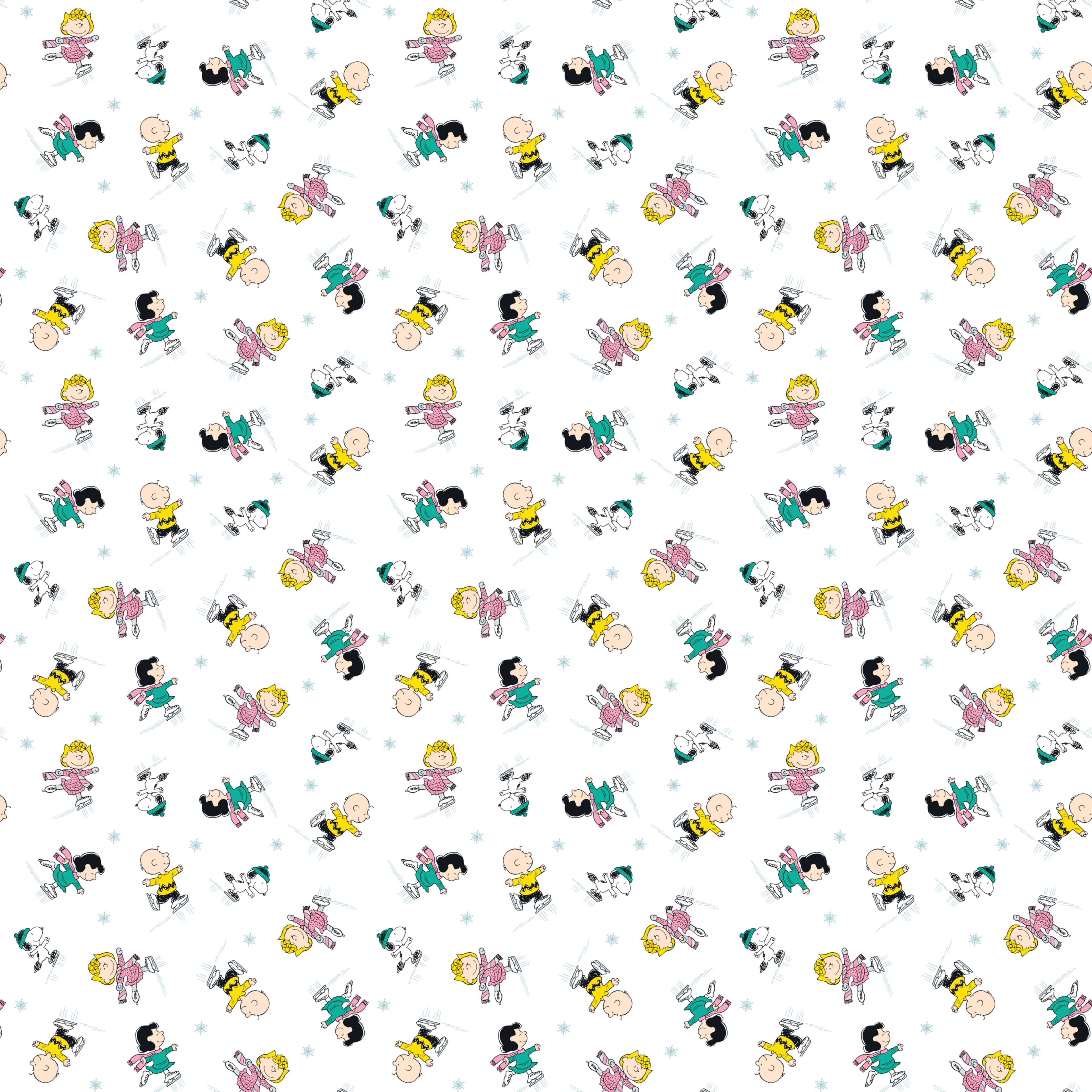Peanuts® Gang Ice Skating Cotton Fabric