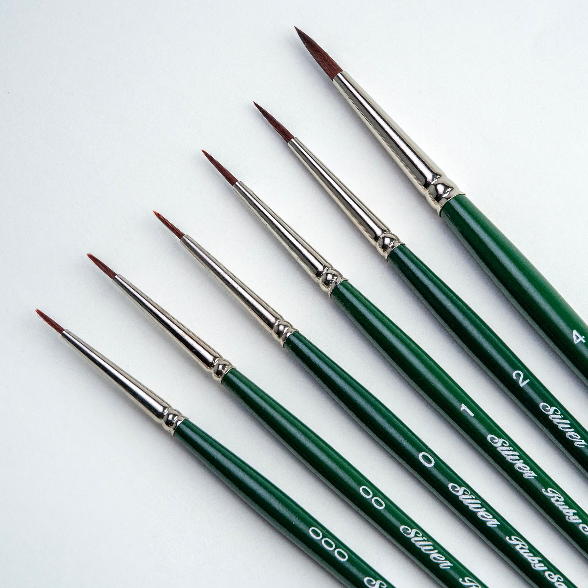 Silver Brush Limited Ruby Satin® 6 Piece Round Brush Set