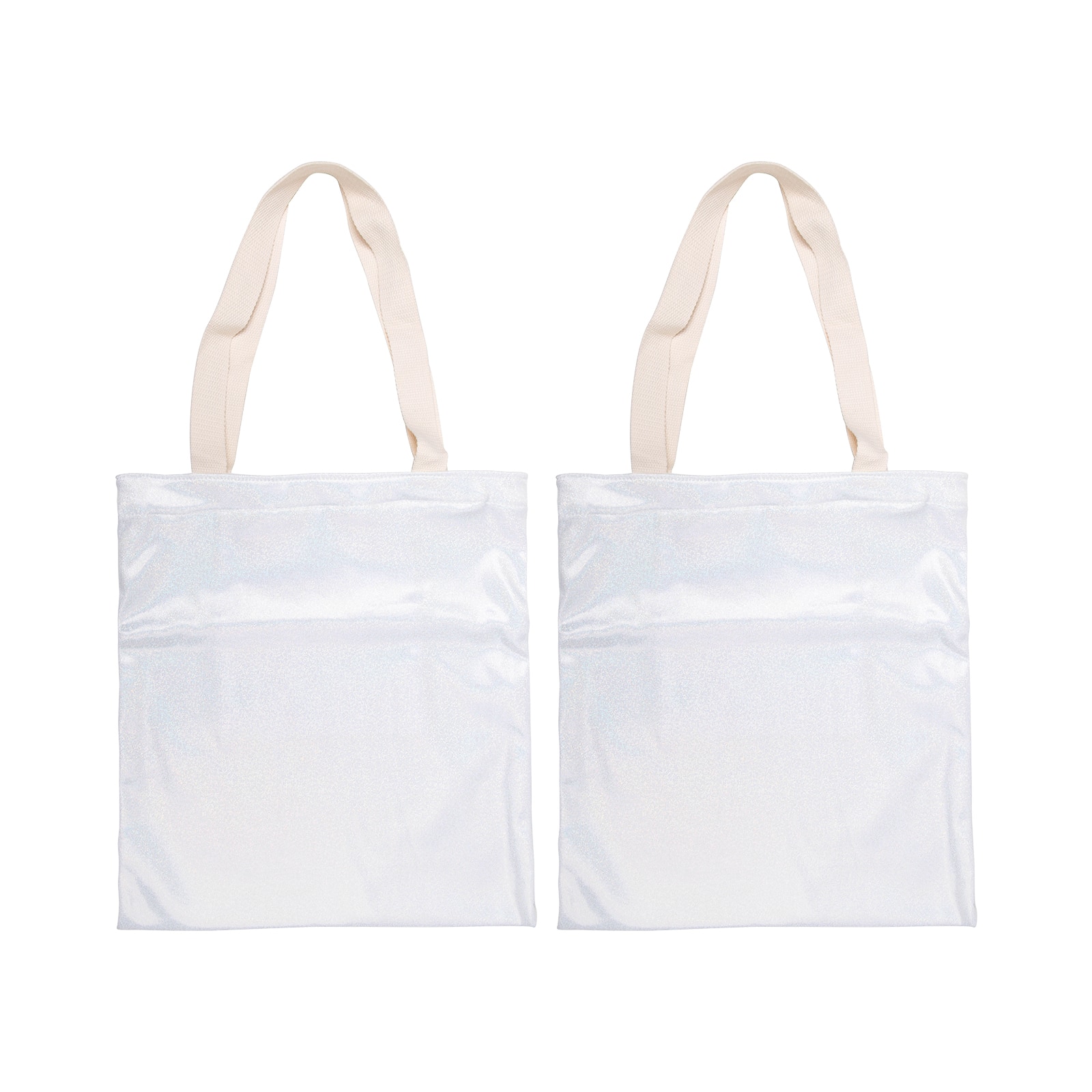 Craft Express 2ct. Sublimation Glitter Tote Bags