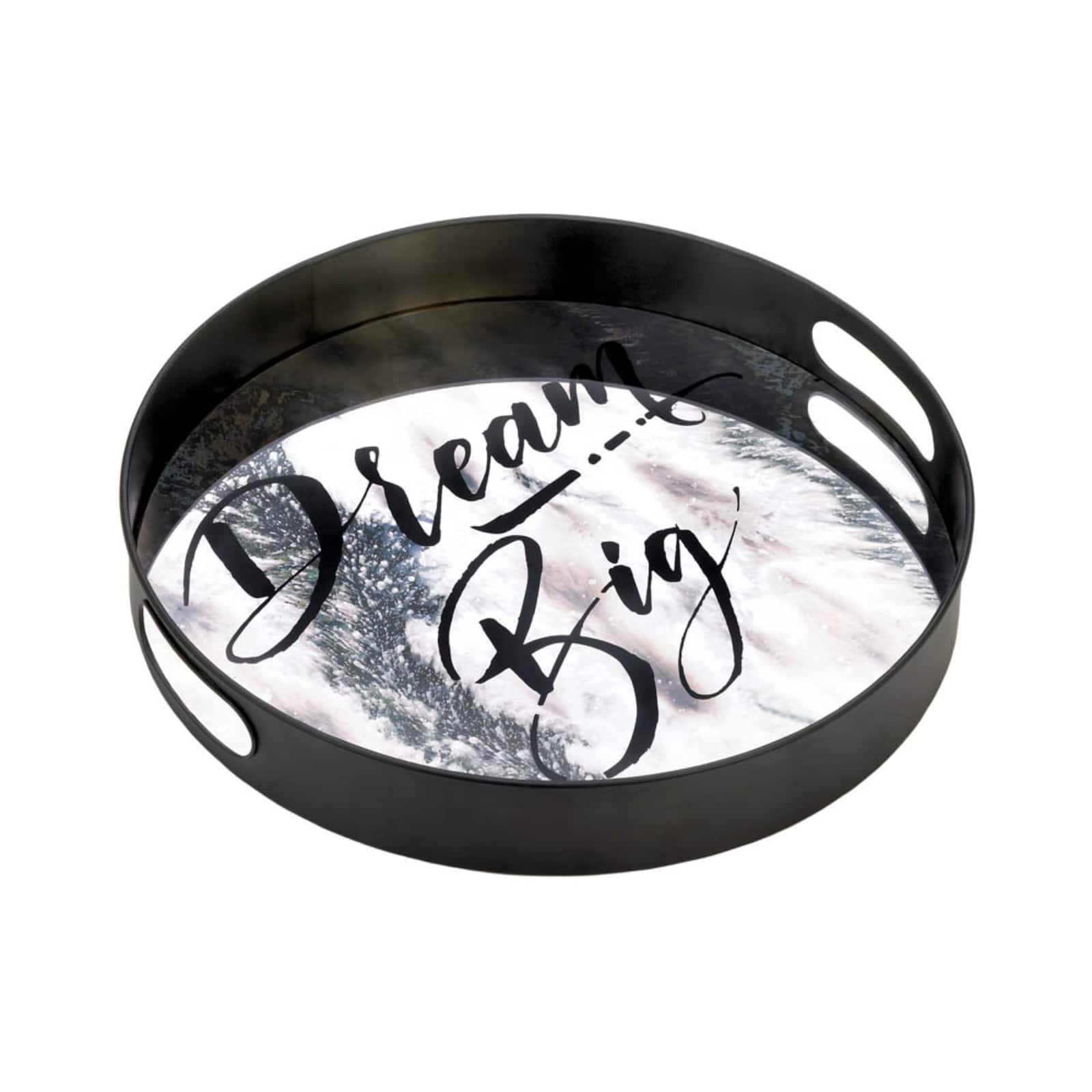 15" Nikki Chu Positano Dream Big Large Mirror Tray