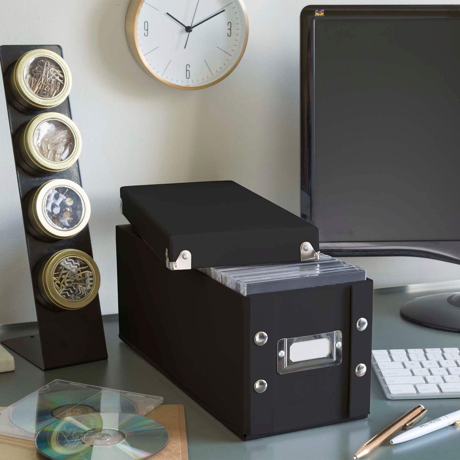 Snap-N-Store Black CD Box, 2ct.