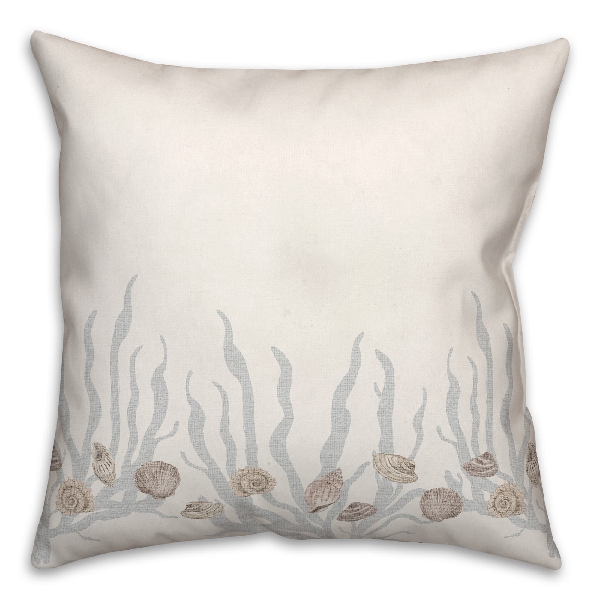 Shell & Coral Border Throw Pillow