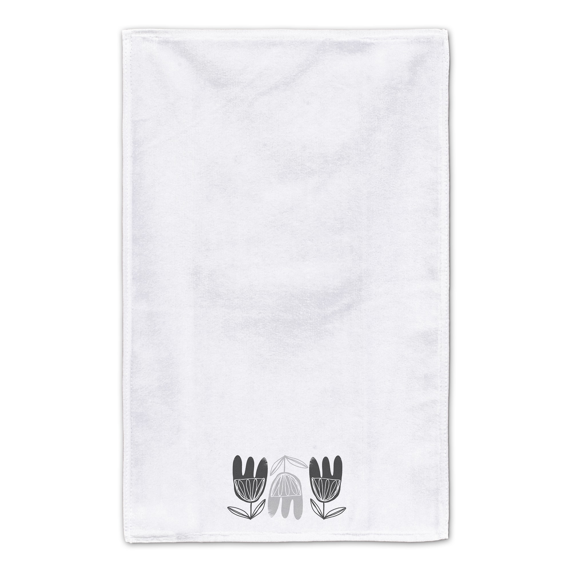 Mid Mod Gray Florals 16" x 25" Tea Towel Set of 2